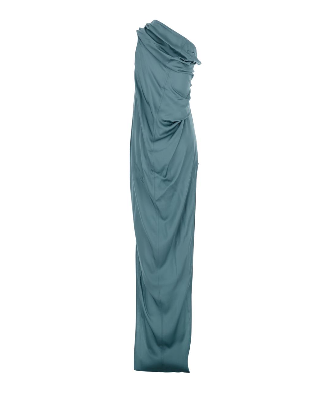 RICK OWENS Голубое ацетатное платье, фото 2