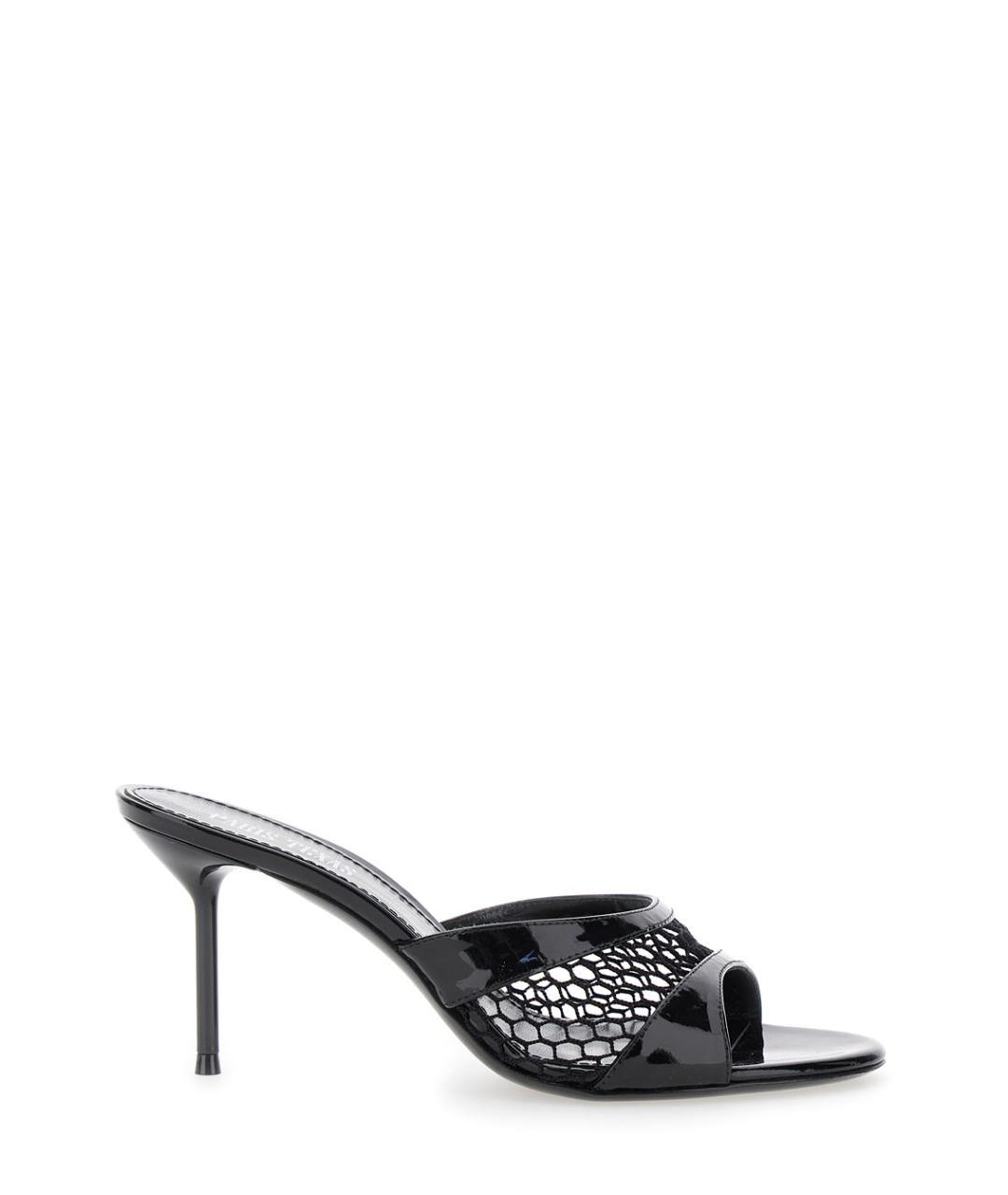 PARIS TEXAS Черные кожаные мюли, фото 1