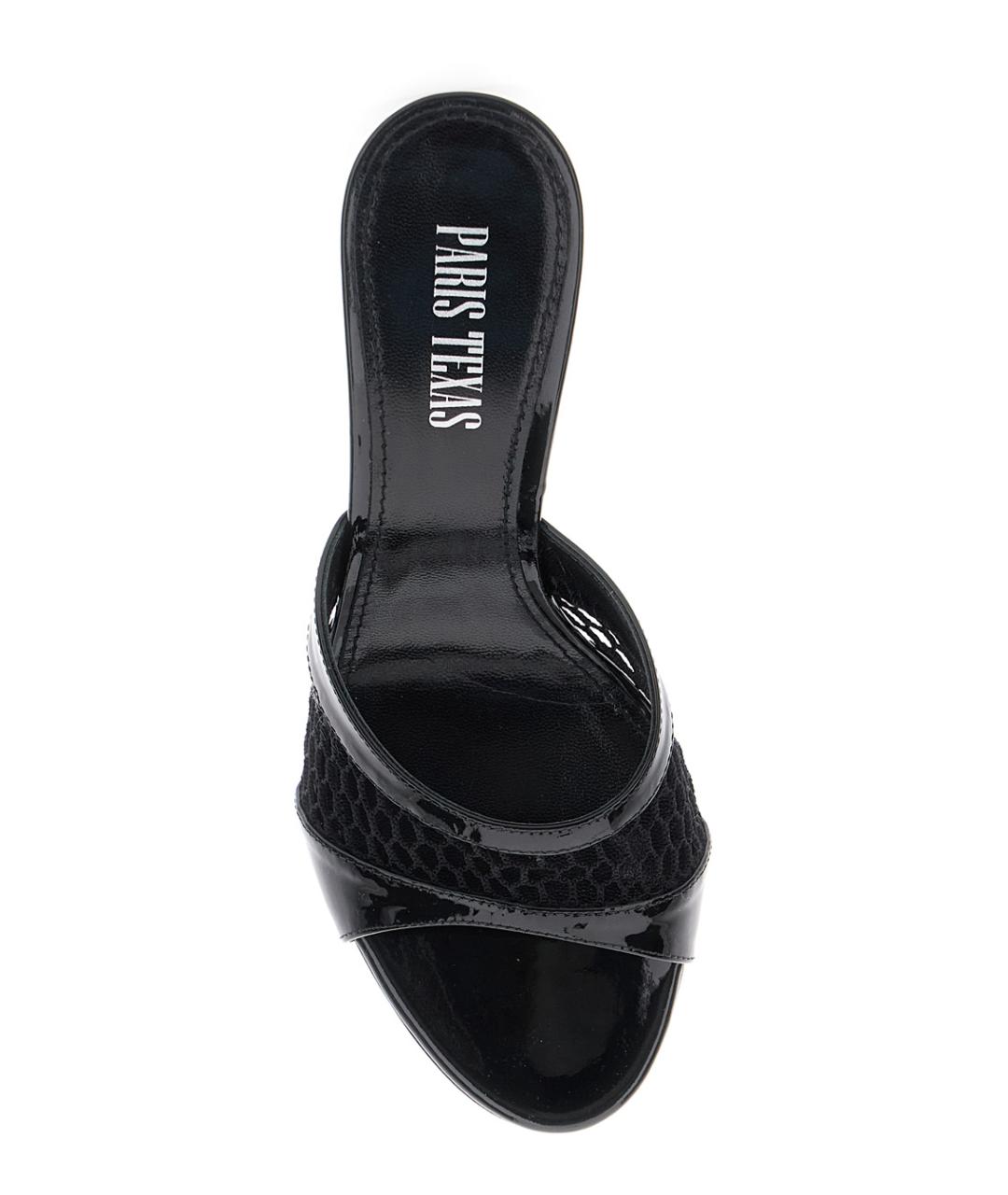 PARIS TEXAS Черные кожаные мюли, фото 4