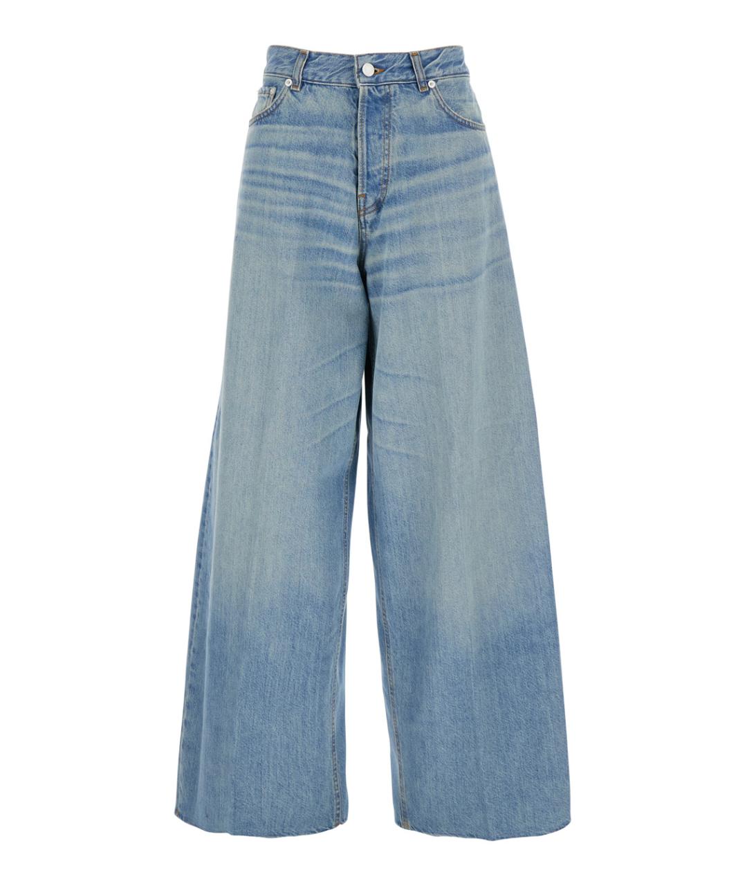 HAIKURE Синие хлопковые джинсы клеш, фото 1