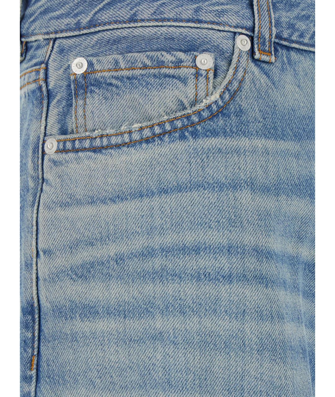 HAIKURE Синие хлопковые джинсы клеш, фото 3