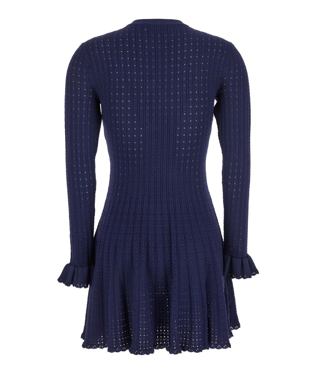 SELF-PORTRAIT Синее вискозное повседневное платье, фото 2