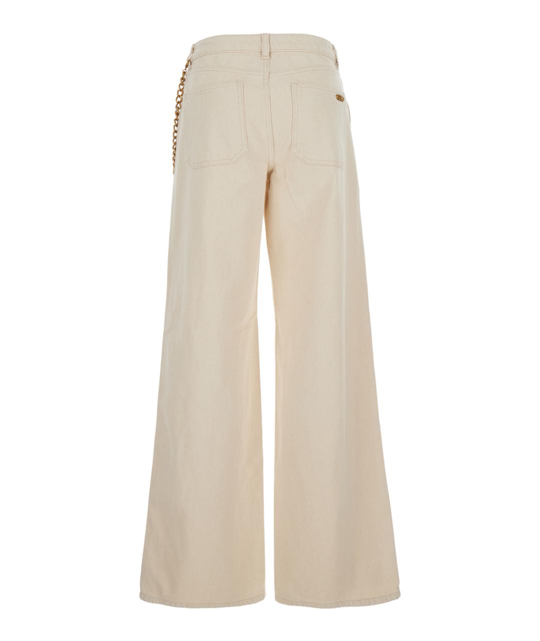 MICHAEL MICHAEL KORS Бежевые хлопковые джинсы клеш, фото 2