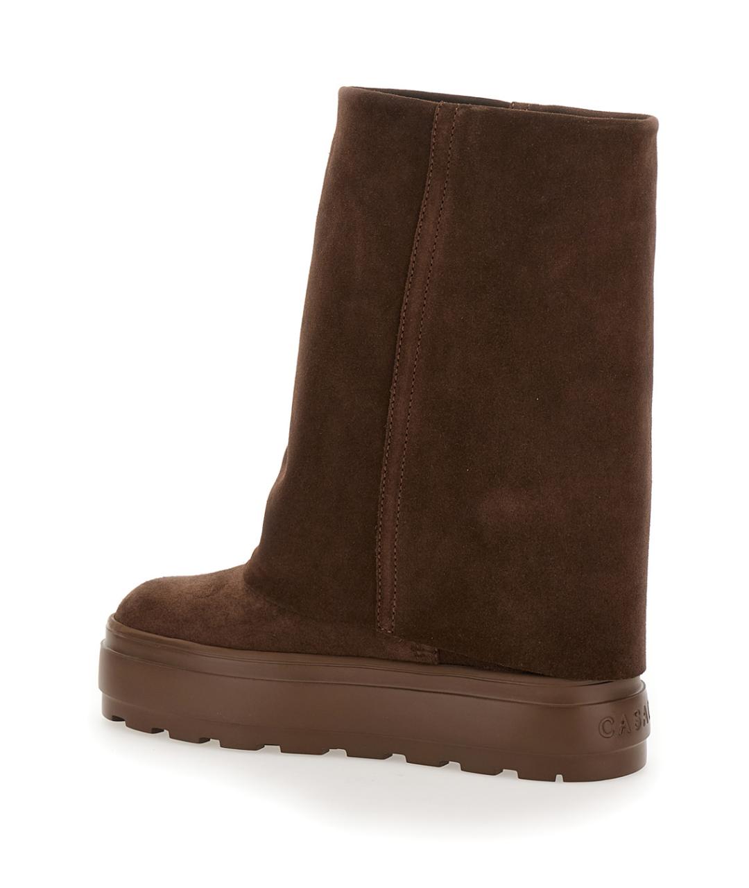 CASADEI Коричневые замшевые ботинки, фото 3
