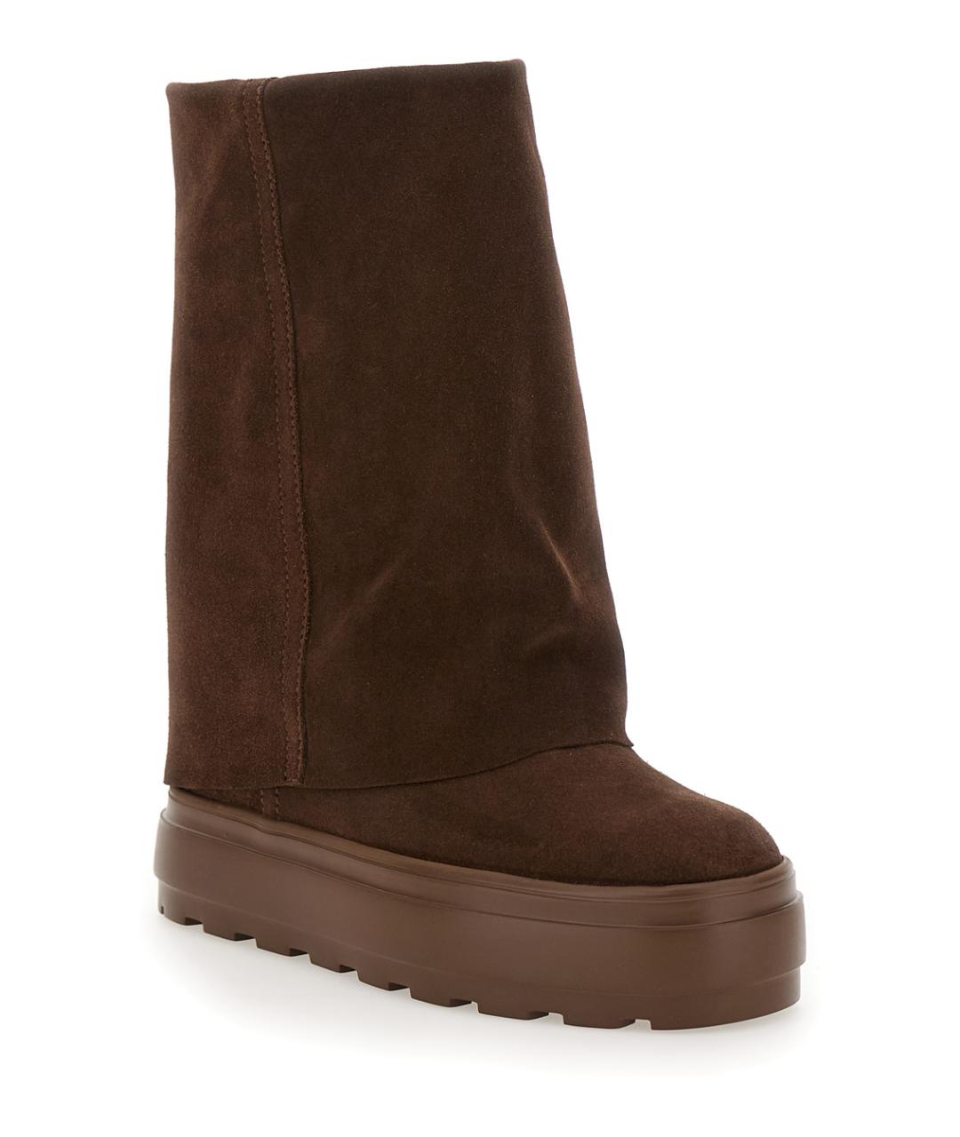 CASADEI Коричневые замшевые ботинки, фото 2