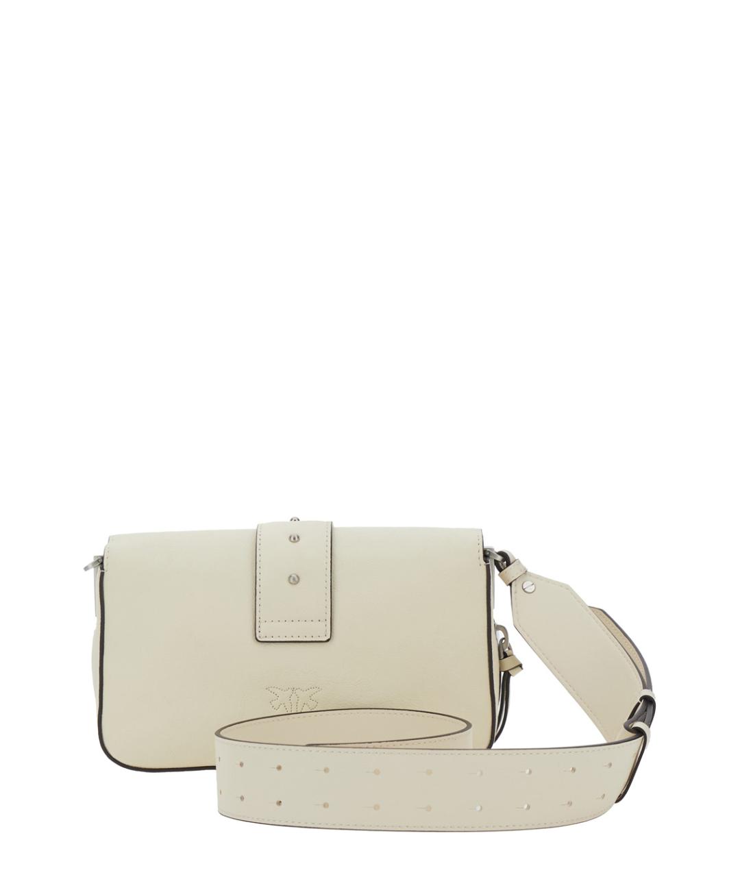 PINKO Белая кожаная сумка через плечо, фото 2