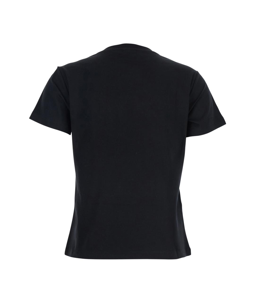 PINKO Черная хлопковая футболка, фото 2