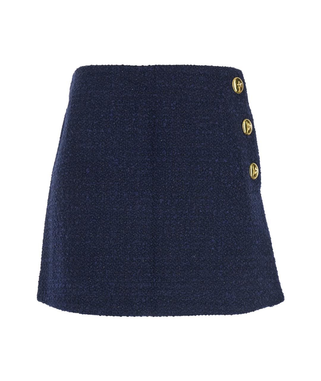 PINKO Синяя полиэстеровая юбка мини, фото 1