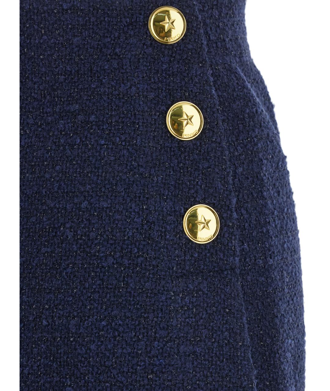 PINKO Синяя полиэстеровая юбка мини, фото 3