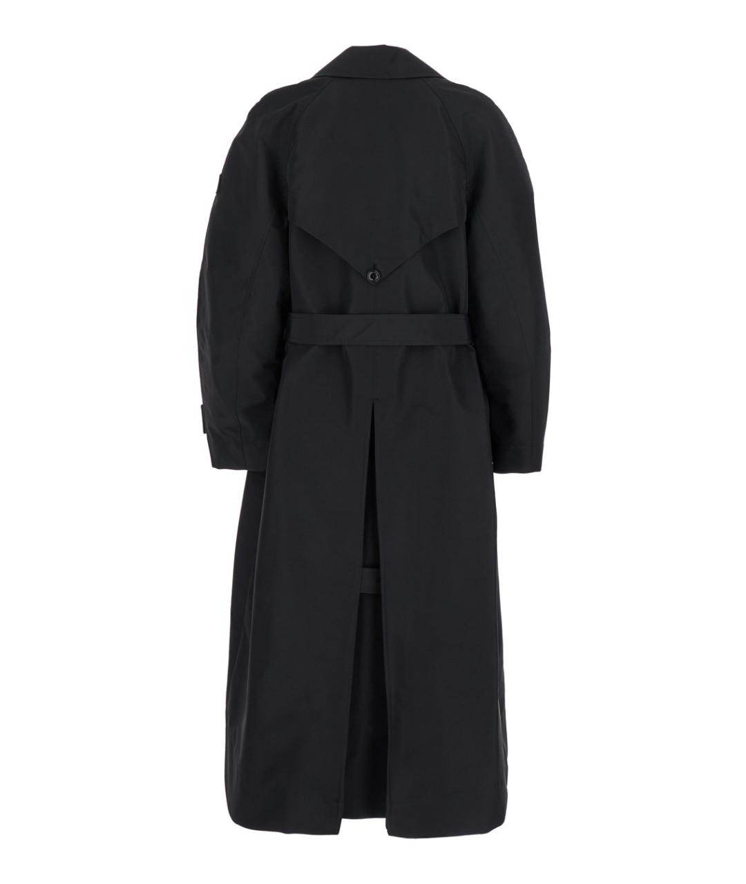 MONCLER Черный полиэстеровый тренч/плащ, фото 2