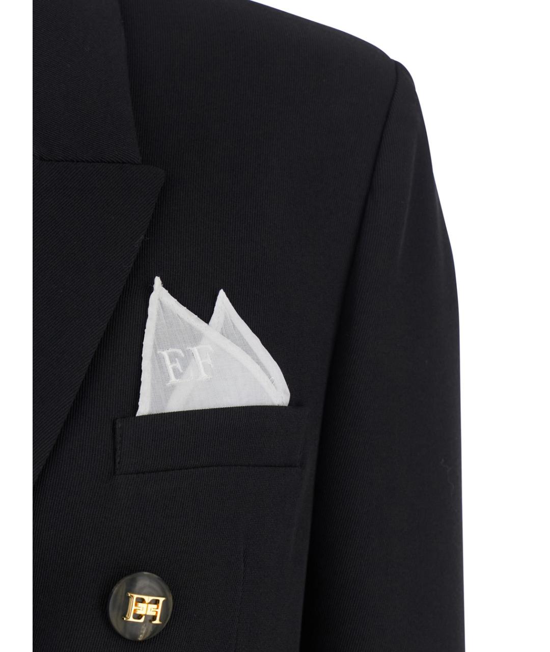 ELISABETTA FRANCHI Черный полиэстеровый жакет/пиджак, фото 3