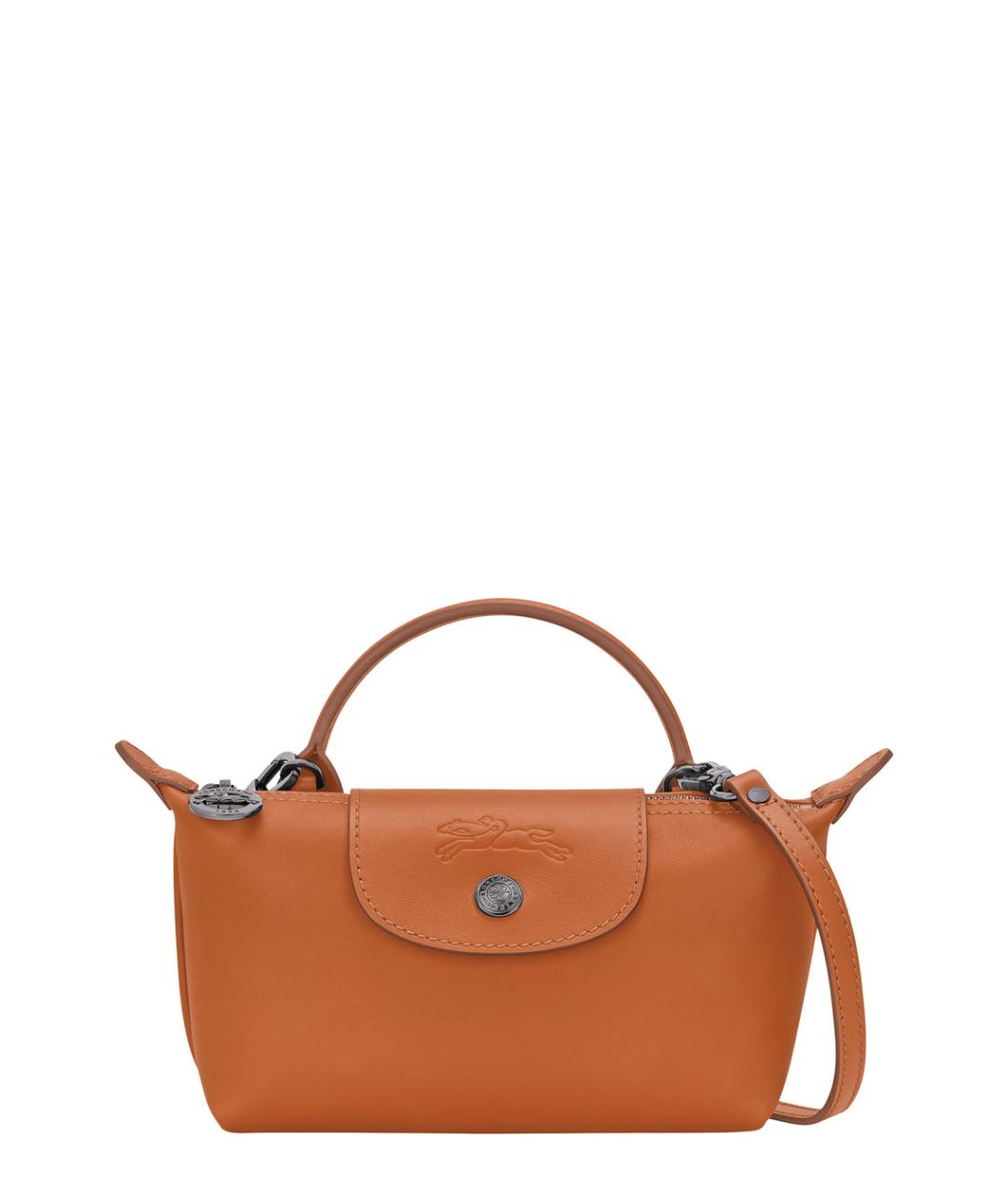 LONGCHAMP Коричневая кожаная сумка через плечо, фото 1