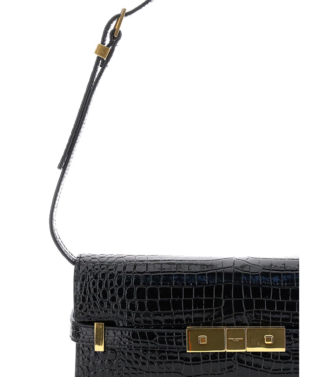 SAINT LAURENT Черная кожаная сумка через плечо, фото 3