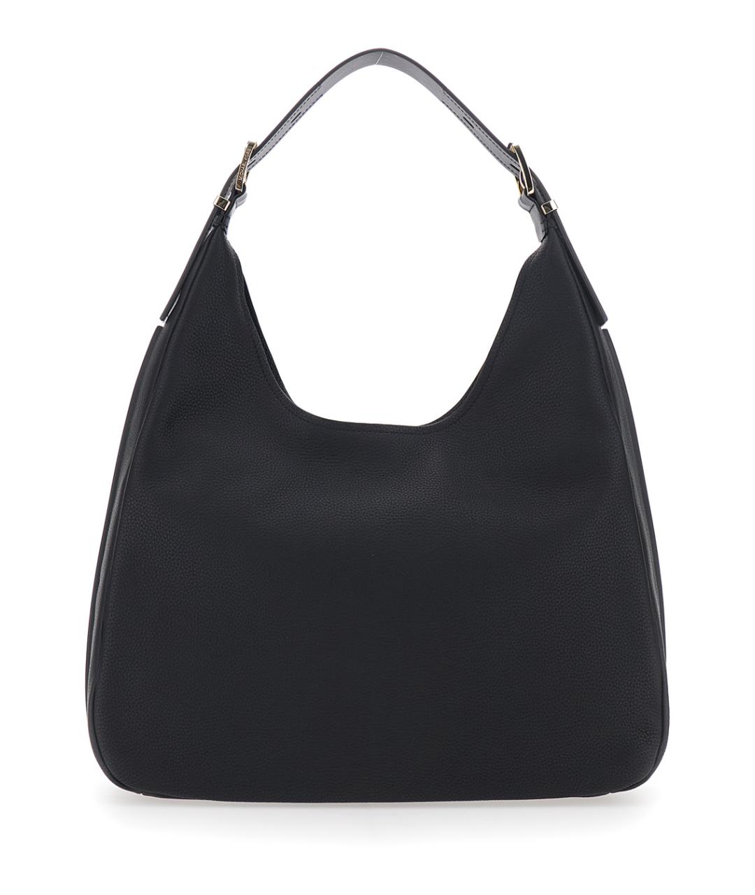 MICHAEL MICHAEL KORS Черная кожаная сумка через плечо, фото 2