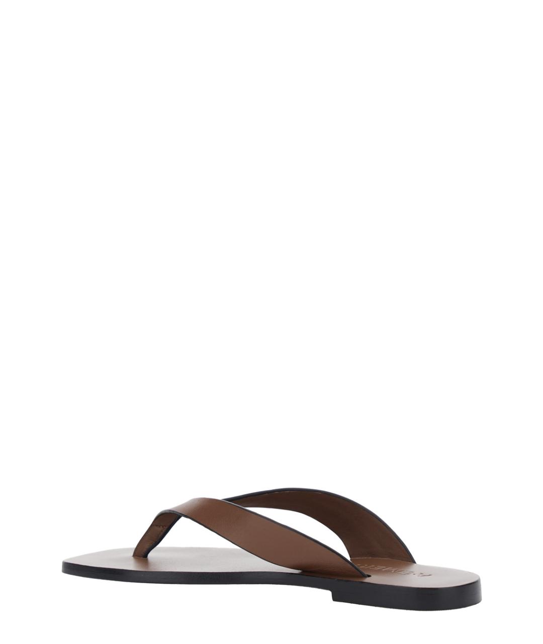 A.EMERY Коричневые кожаные шлепанцы, фото 2