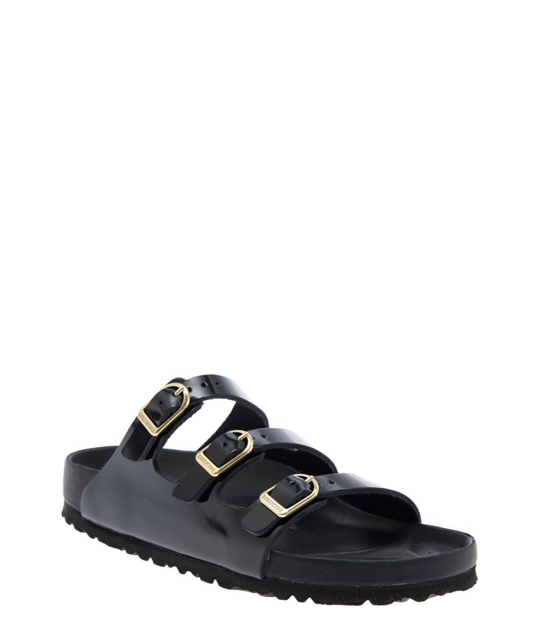 BIRKENSTOCK Черные кожаные сандалии, фото 2