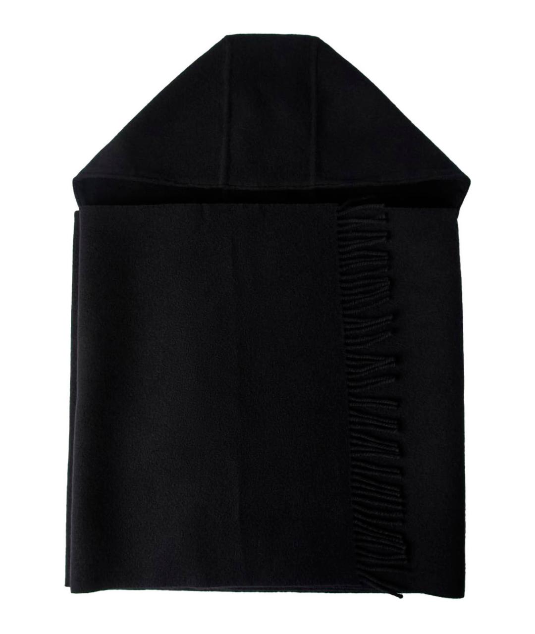 BRUNELLO CUCINELLI Черный шерстяной шарф, фото 2