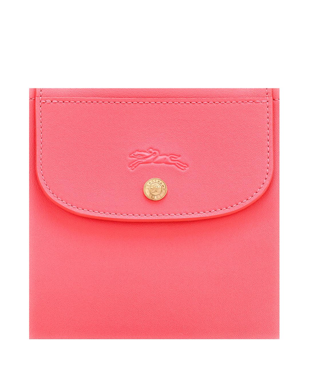 LONGCHAMP Розовая кожаная сумка с короткими ручками, фото 3