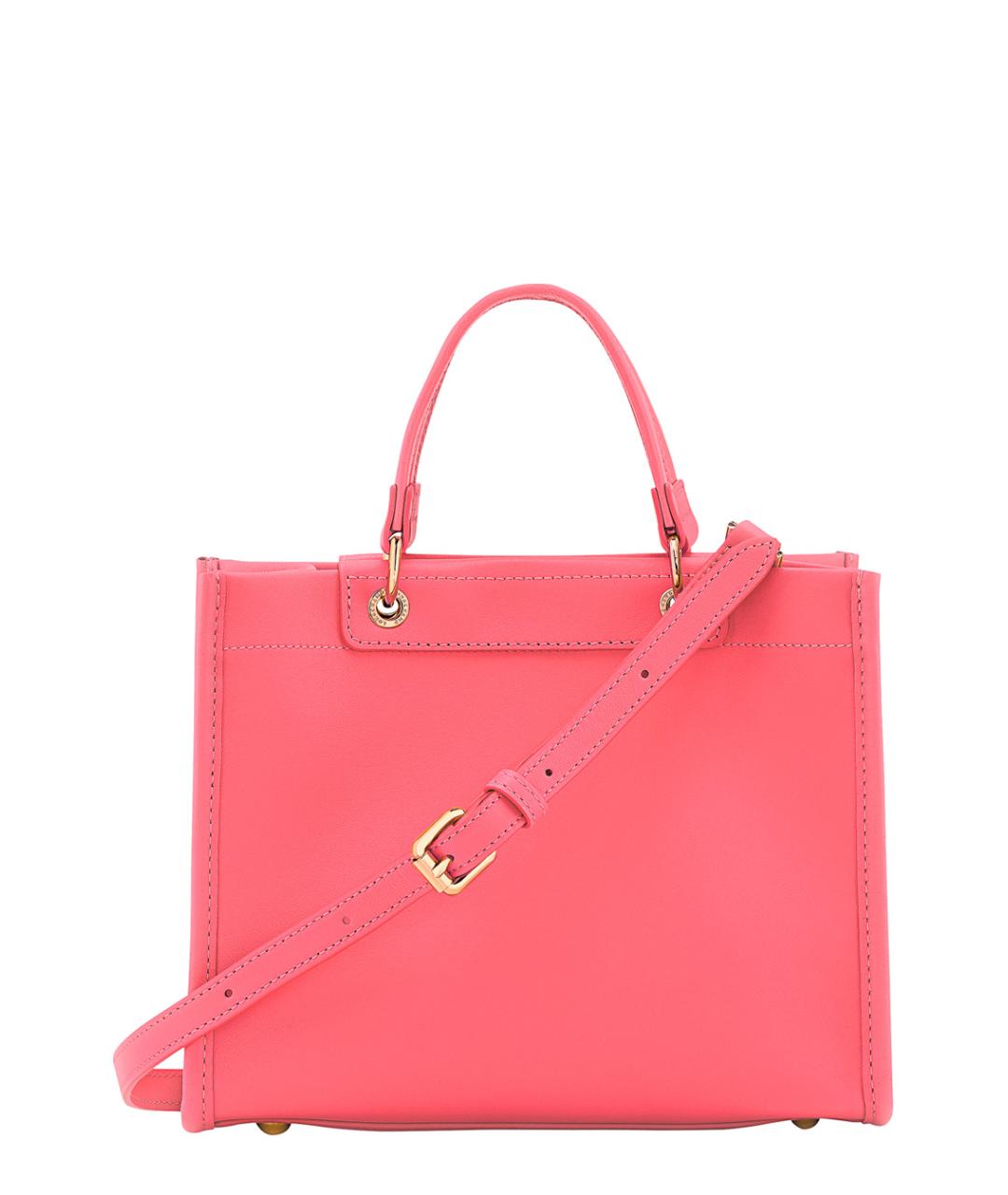 LONGCHAMP Розовая кожаная сумка с короткими ручками, фото 2