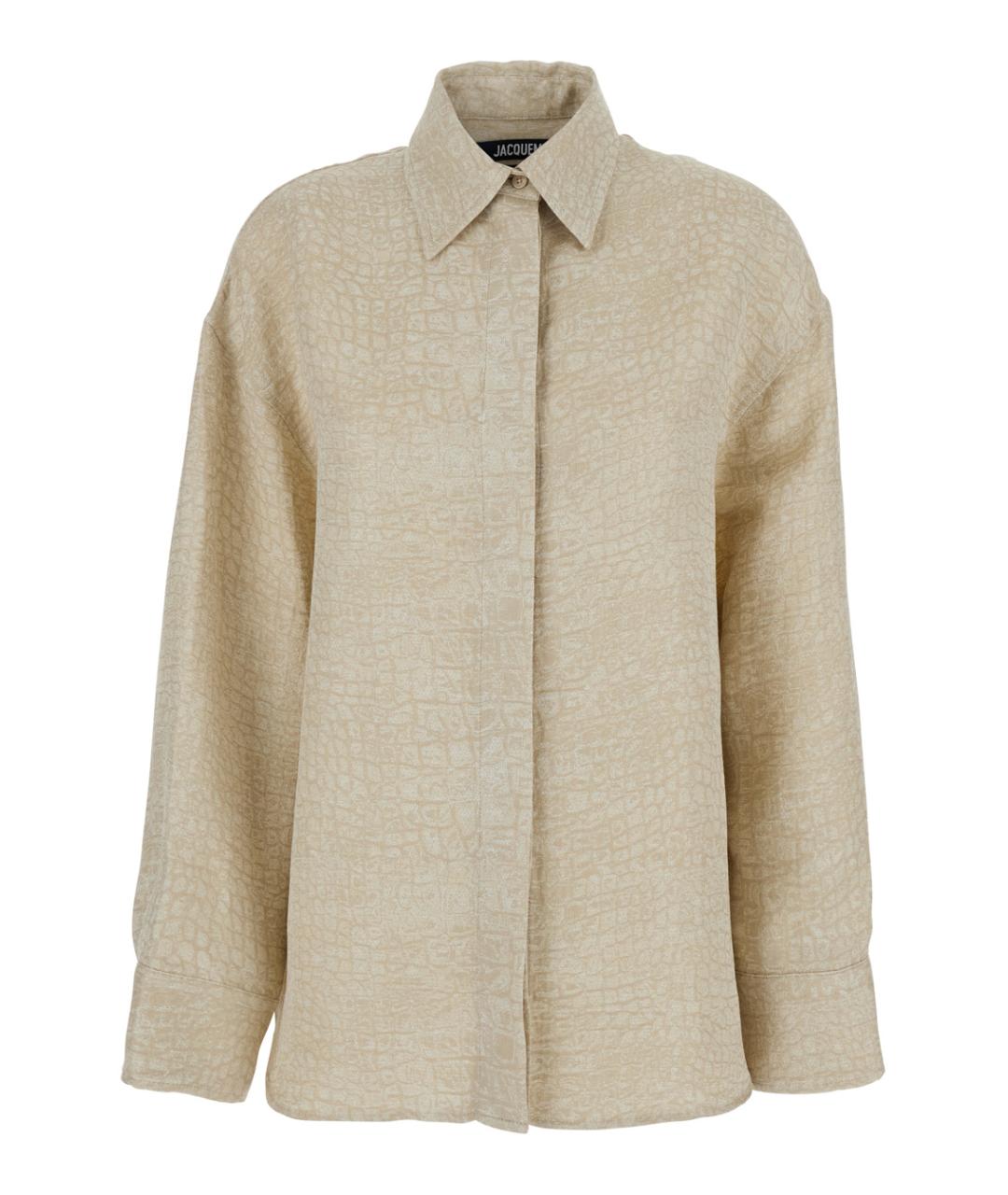 JACQUEMUS Бежевая льняная рубашка, фото 1