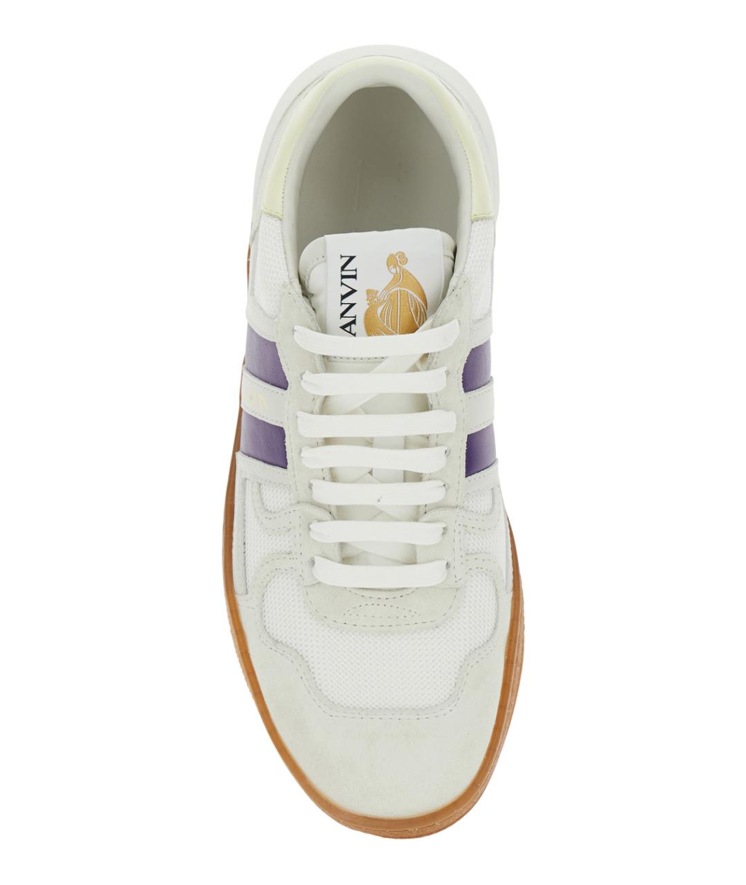 LANVIN Белые кожаные кроссовки, фото 4