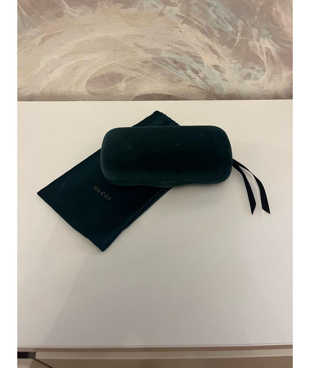 GUCCI Золотые металлические солнцезащитные очки, фото 5