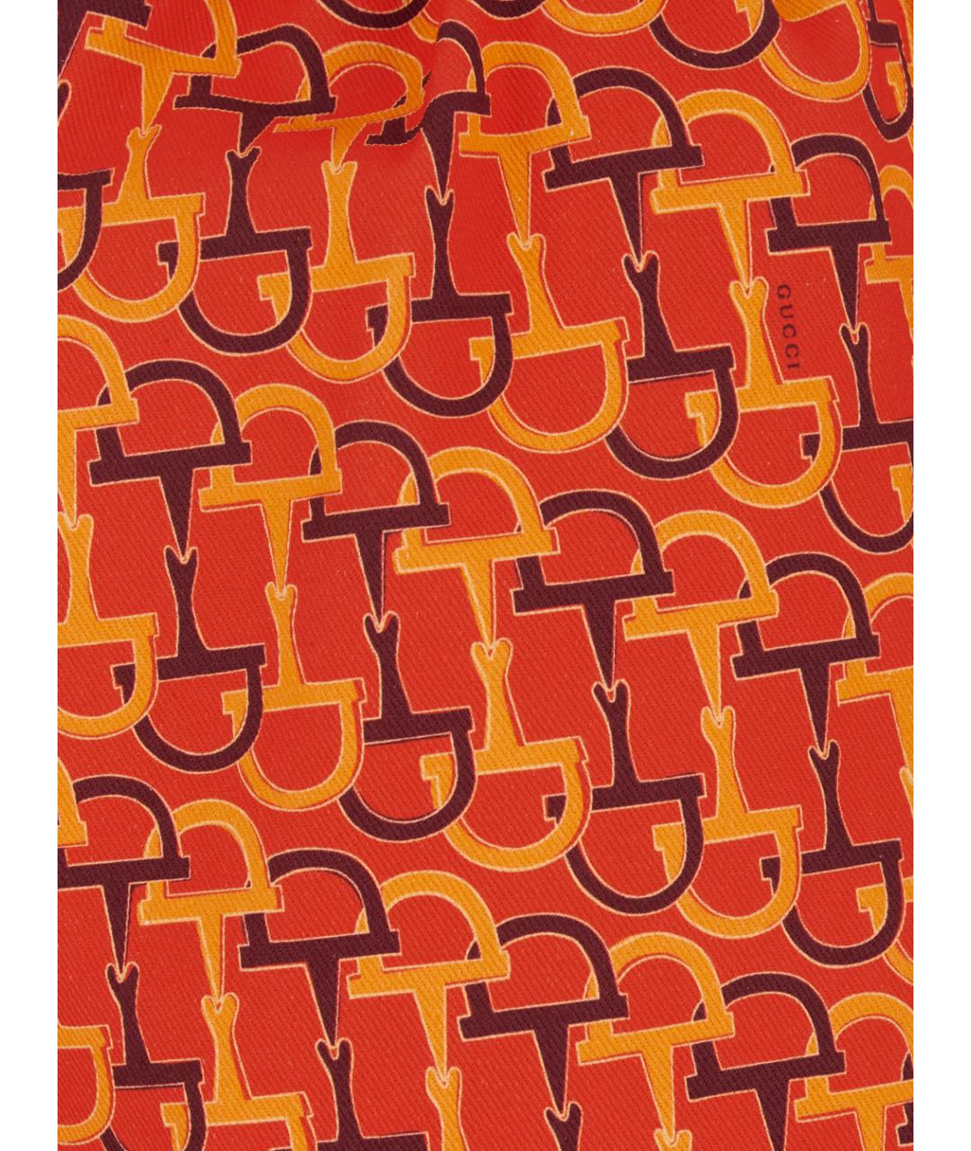 GUCCI Оранжевая хлопковая юбка мини, фото 3