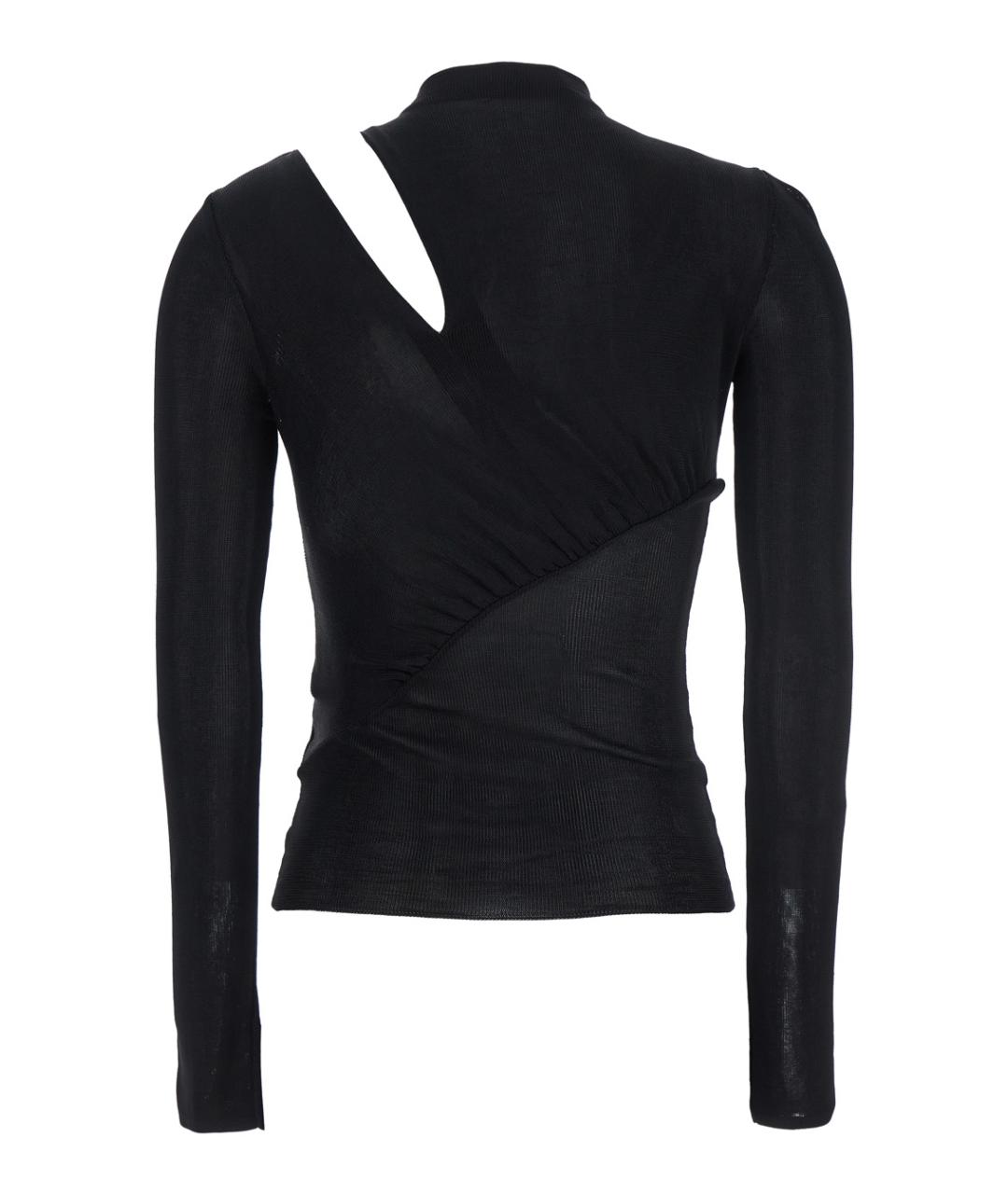 SELF-PORTRAIT Черная вискозная водолазка, фото 2