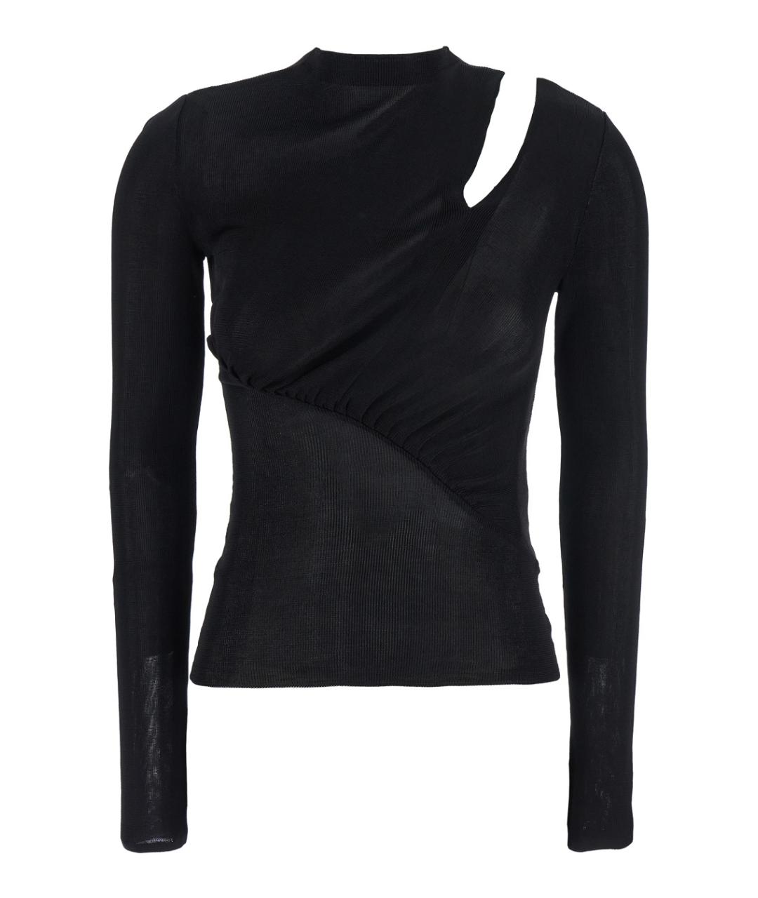 SELF-PORTRAIT Черная вискозная водолазка, фото 1