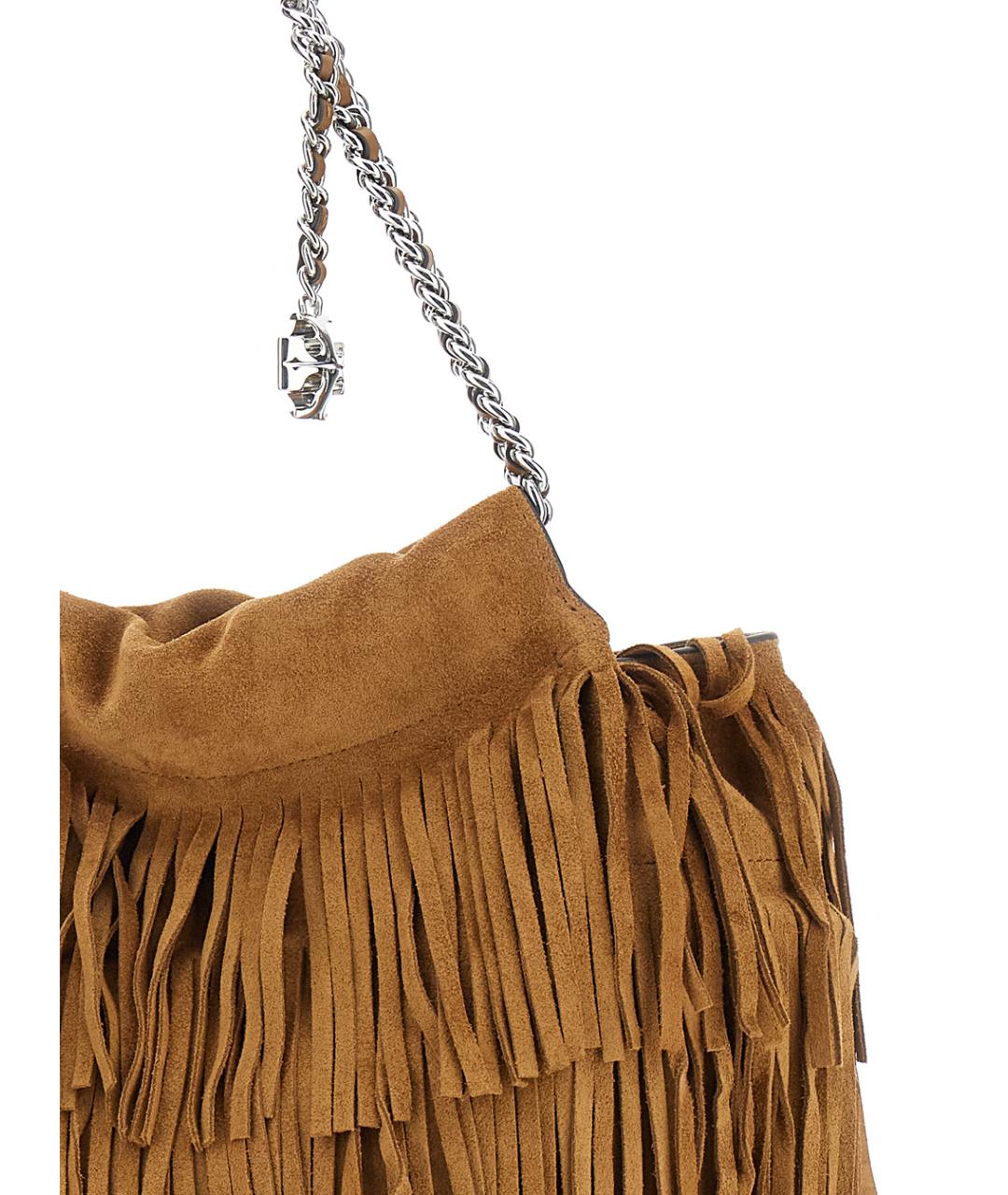 TORY BURCH Коричневая замшевая сумка через плечо, фото 3