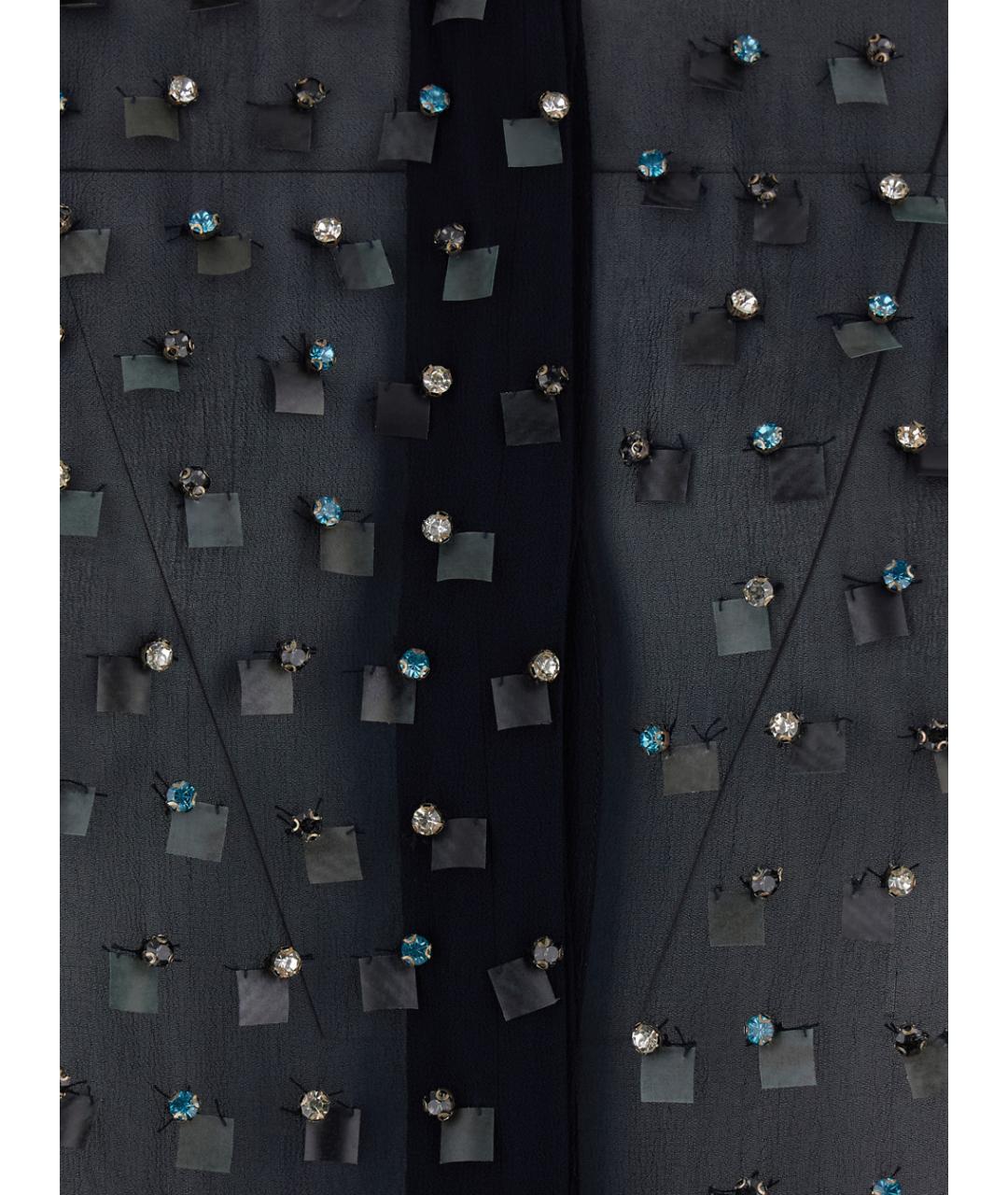 DRIES VAN NOTEN Темно-синяя вискозная рубашка, фото 3