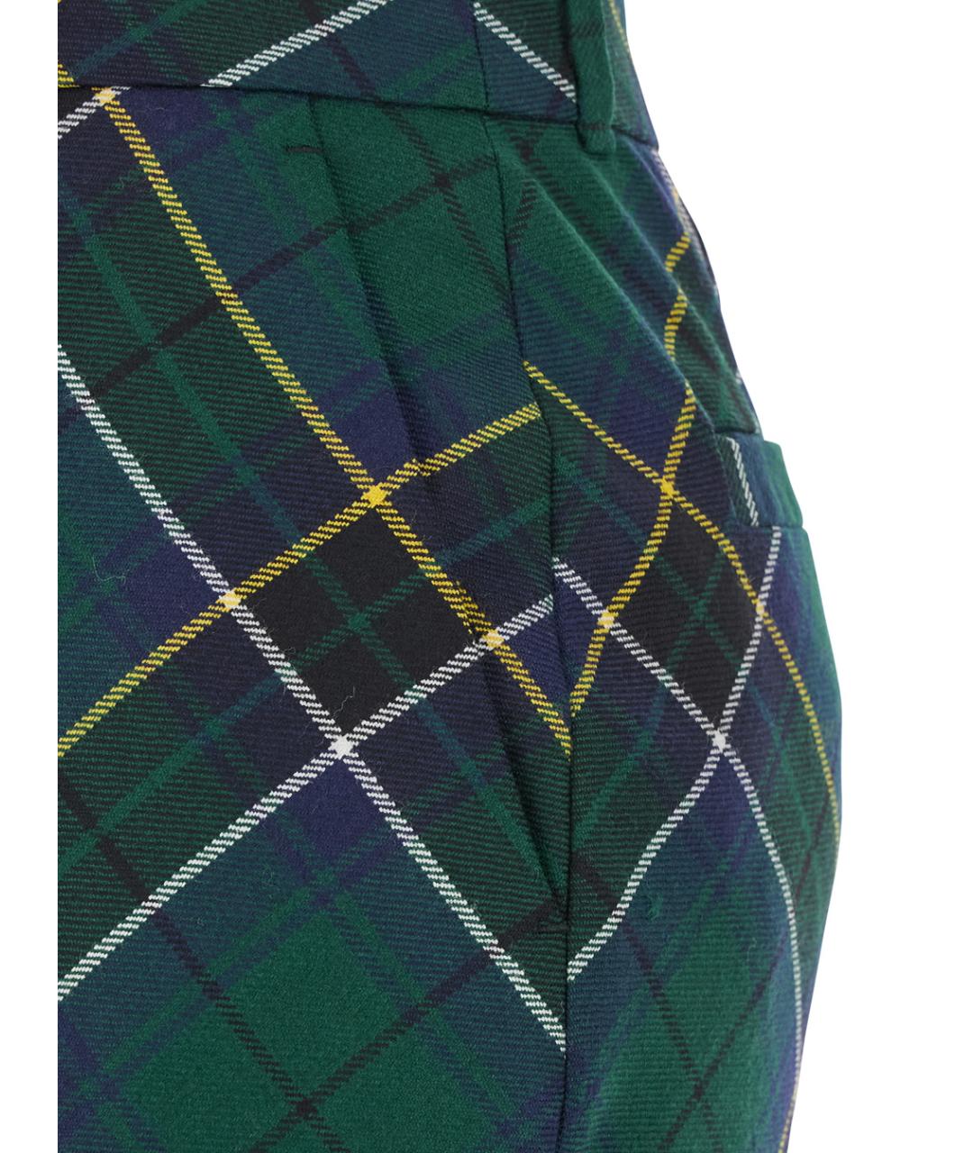 ALEXANDER MCQUEEN Зеленая хлопковая юбка миди, фото 3