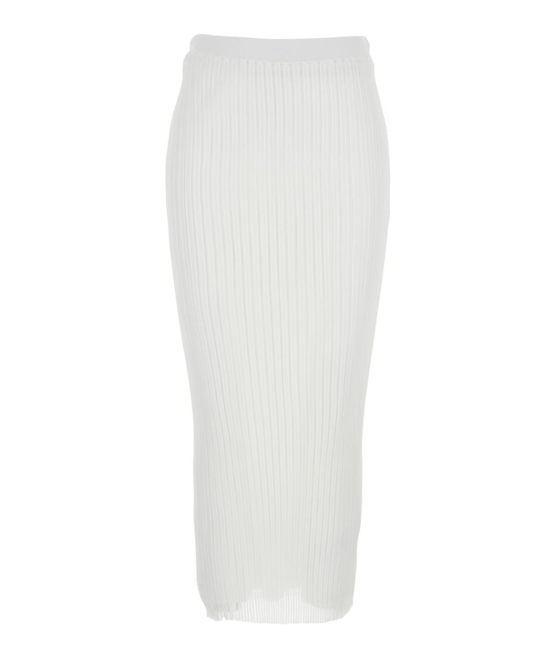SPORTMAX Белая полиэстеровая юбка макси, фото 1