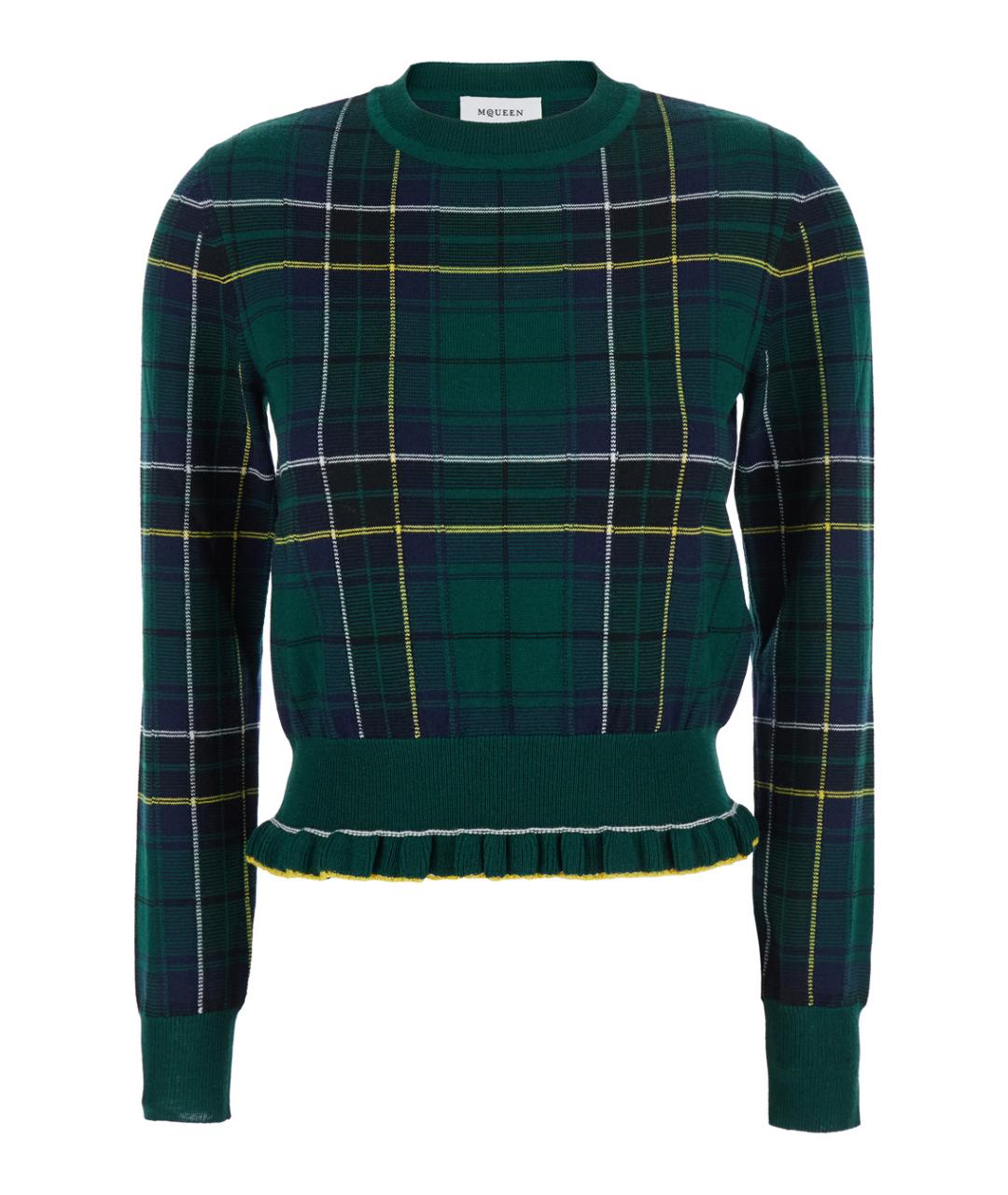ALEXANDER MCQUEEN Зеленый шерстяной джемпер / свитер, фото 1