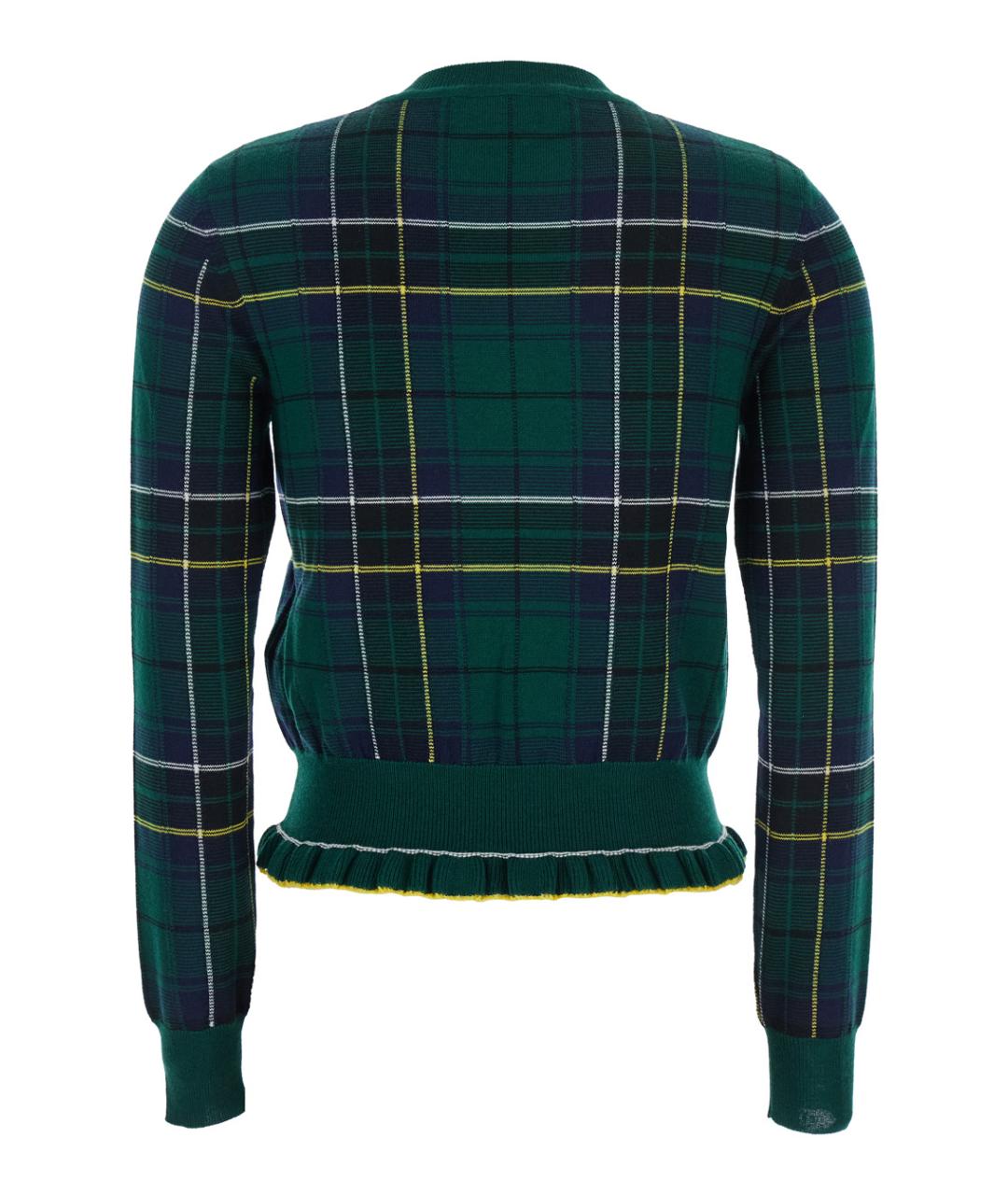 ALEXANDER MCQUEEN Зеленый шерстяной джемпер / свитер, фото 2