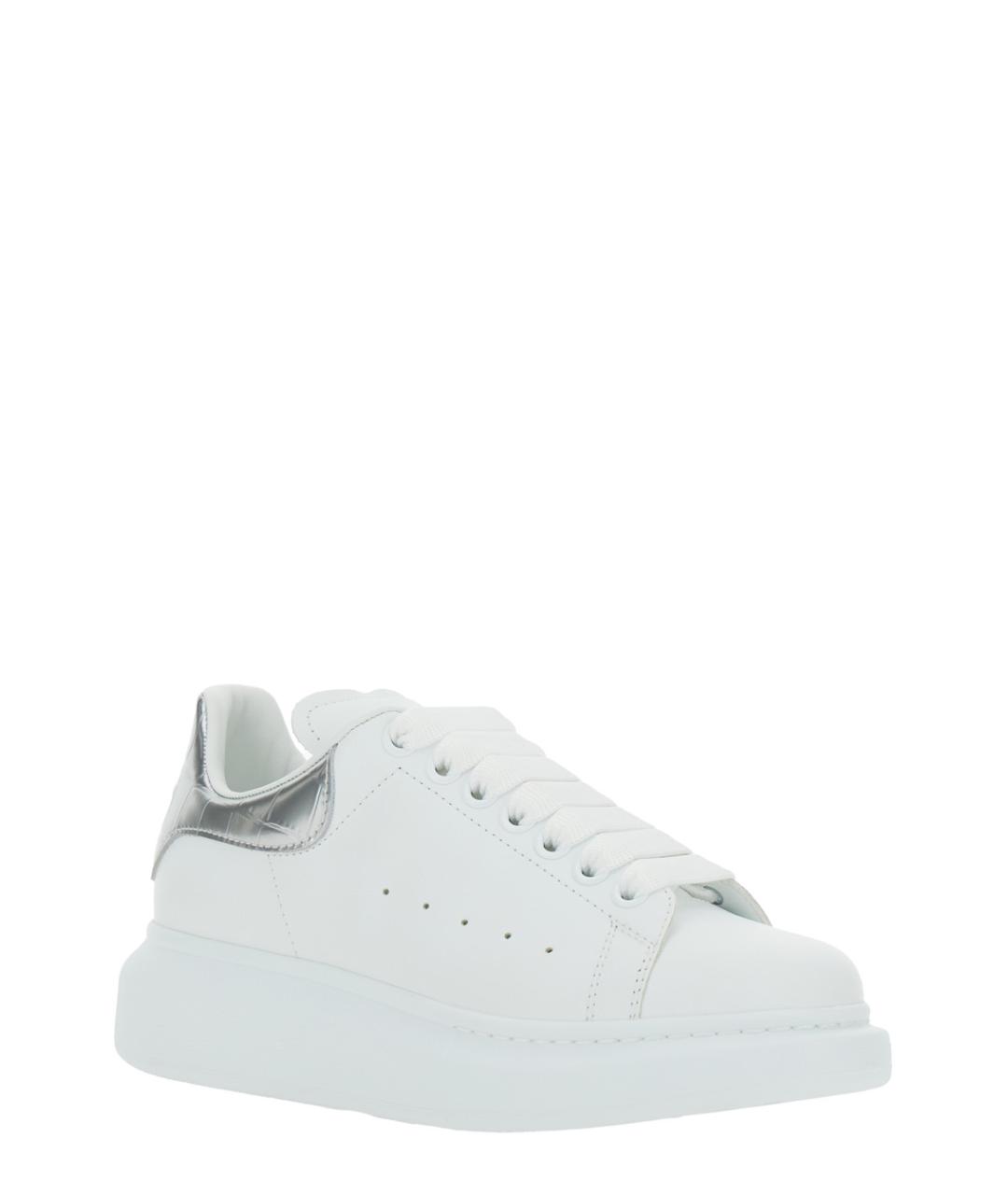 ALEXANDER MCQUEEN Белые кожаные кеды, фото 2