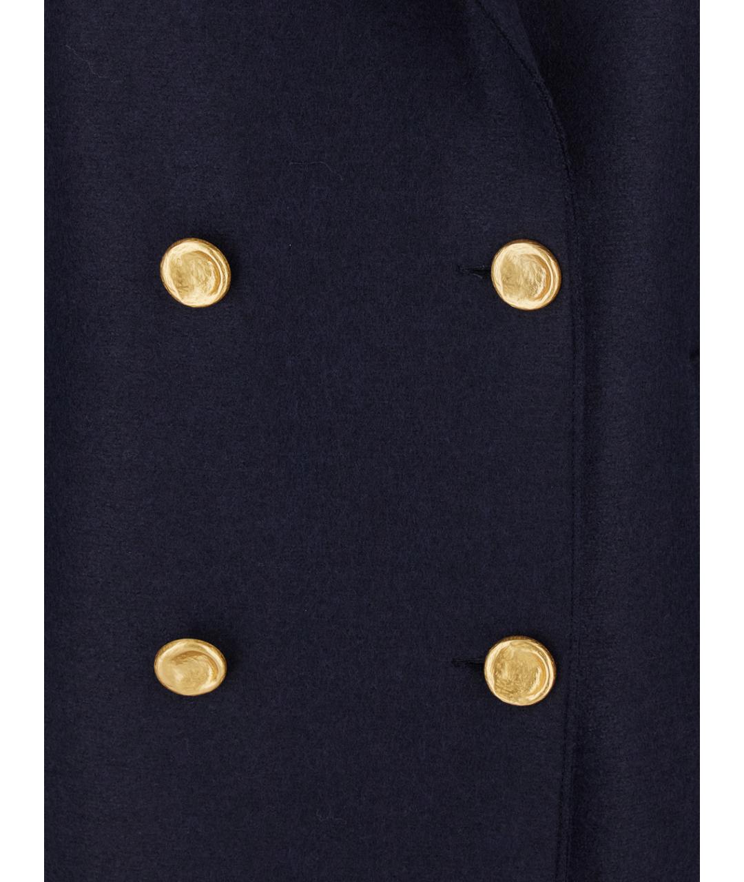HARRIS WHARF LONDON Темно-синее шерстяное пальто, фото 3