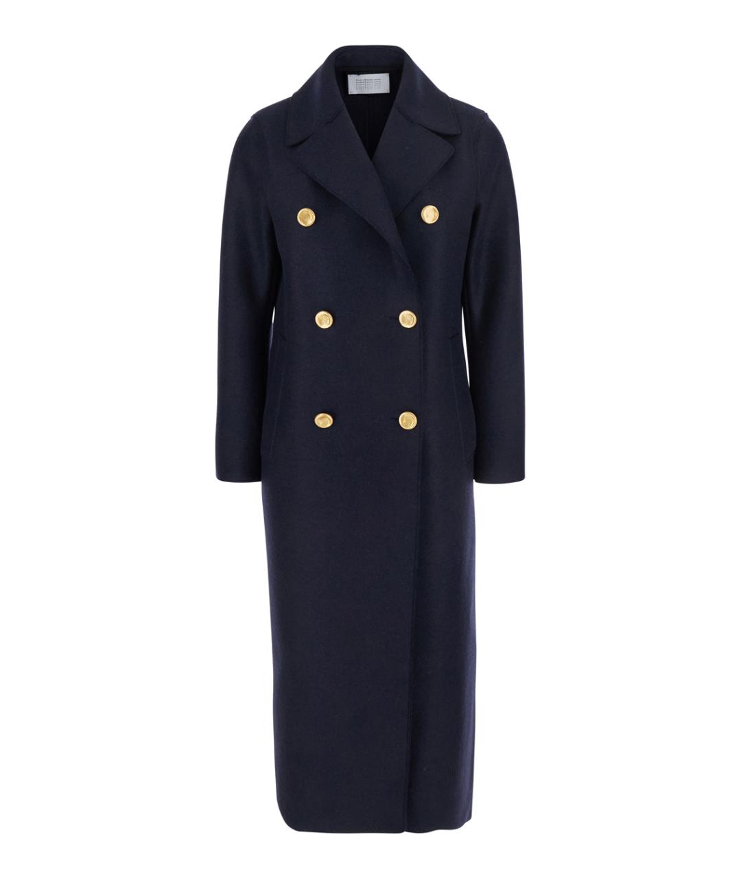 HARRIS WHARF LONDON Темно-синее шерстяное пальто, фото 1