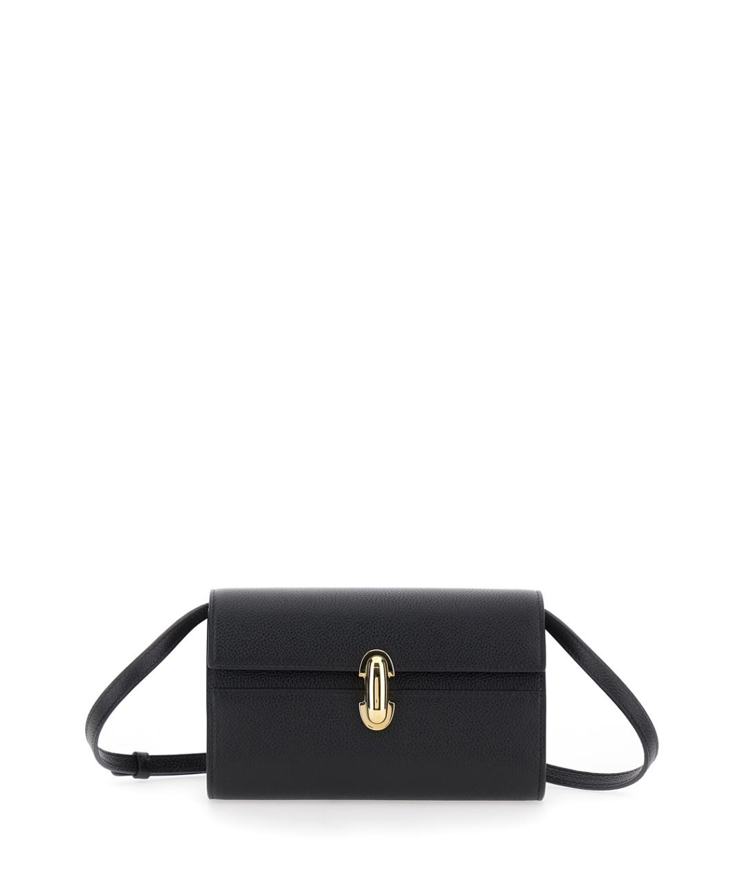 Savette Черная кожаная сумка через плечо, фото 1