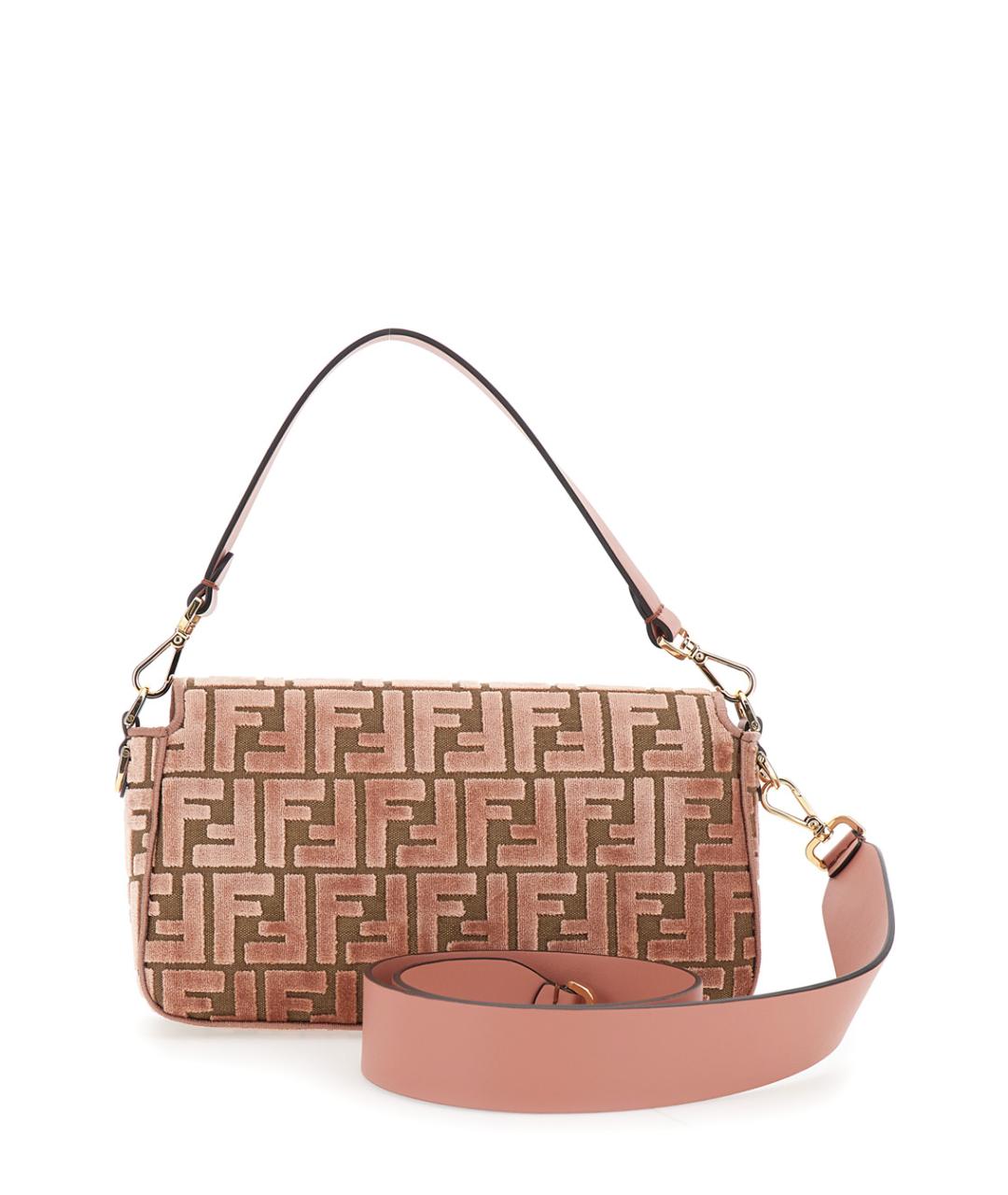 FENDI Розовая хлопковая сумка через плечо, фото 2