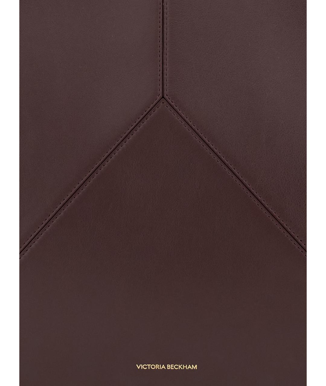 VICTORIA BECKHAM Бордовая кожаная сумка с короткими ручками, фото 3