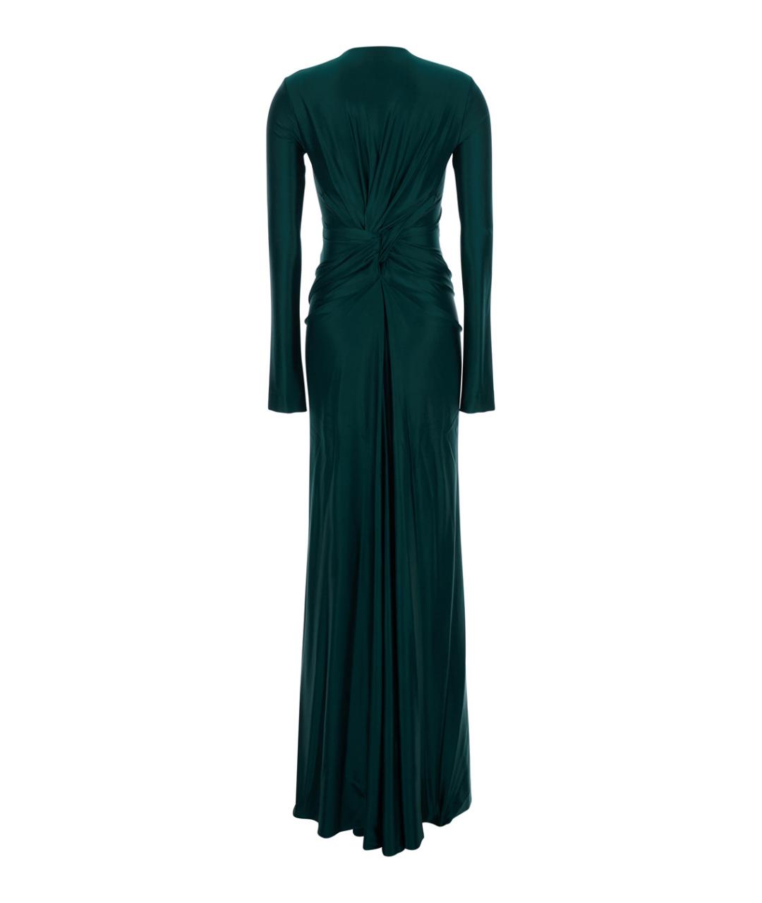 VICTORIA BECKHAM Зеленые вискозное коктейльное платье, фото 2