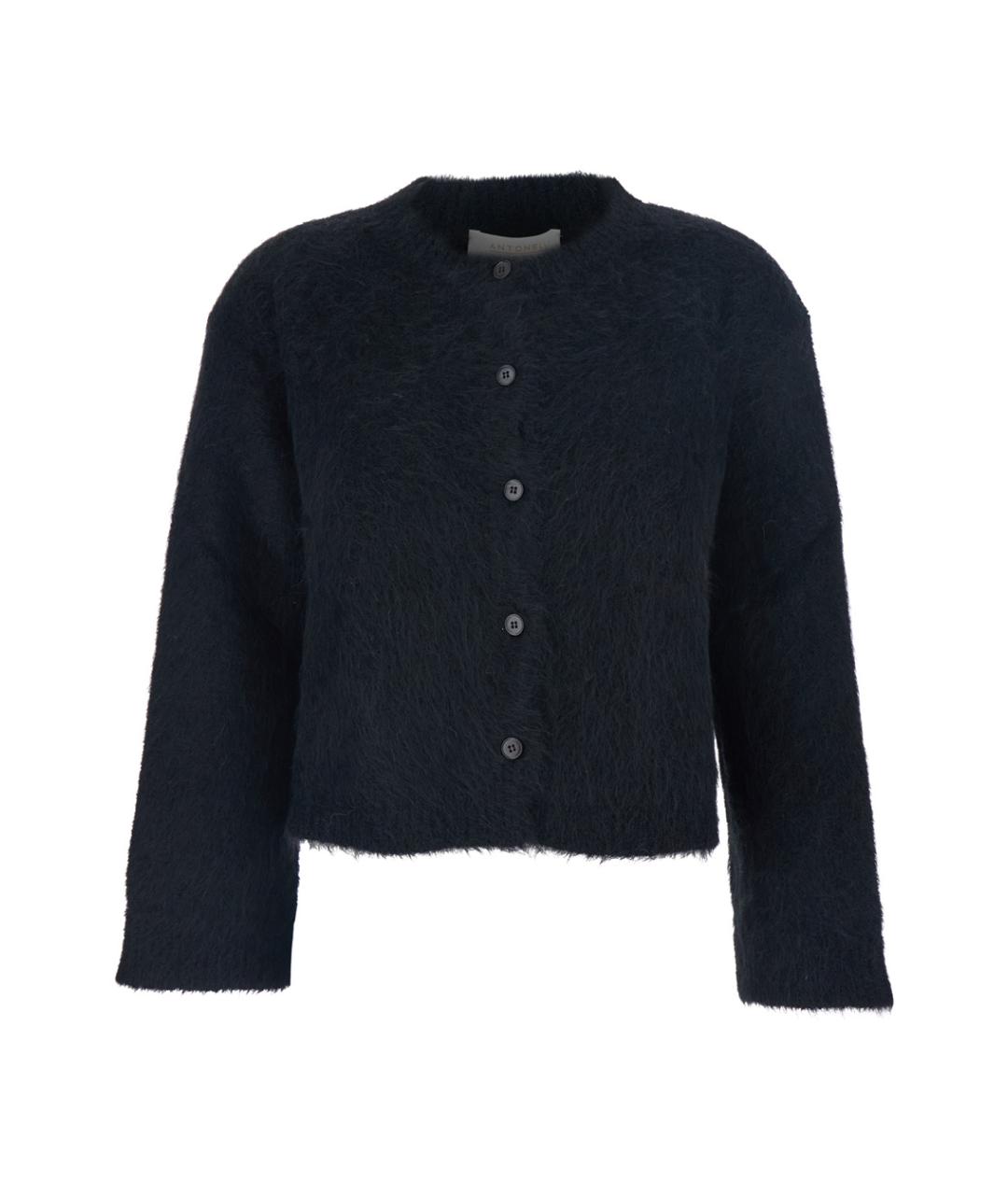 ANTONELLI Черный шерстяной кардиган, фото 1