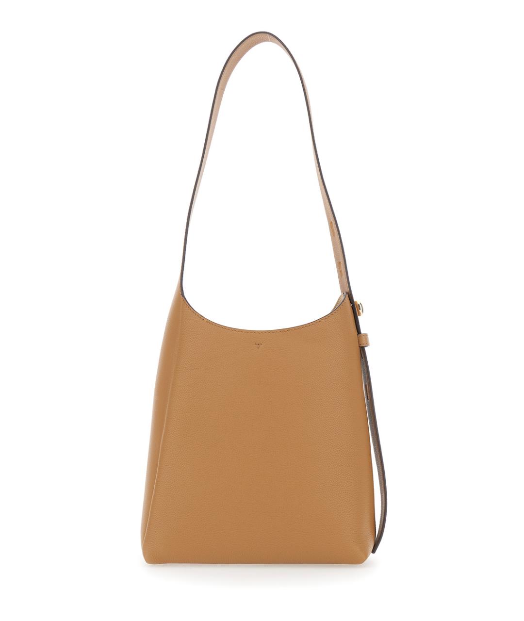 TORY BURCH Бежевая кожаная сумка через плечо, фото 1