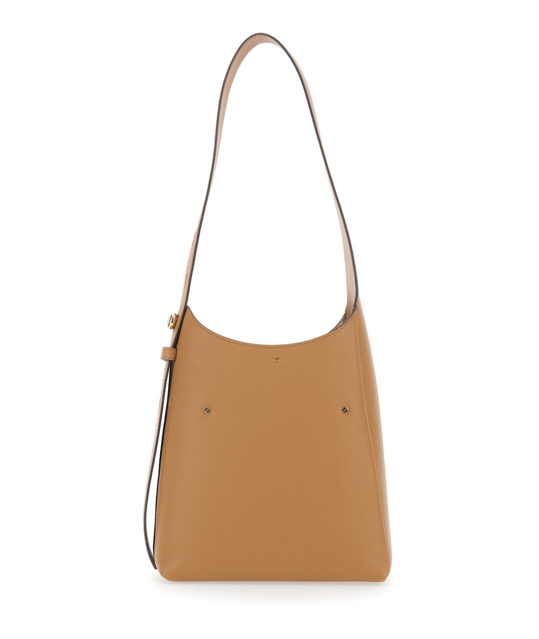 TORY BURCH Бежевая кожаная сумка через плечо, фото 2