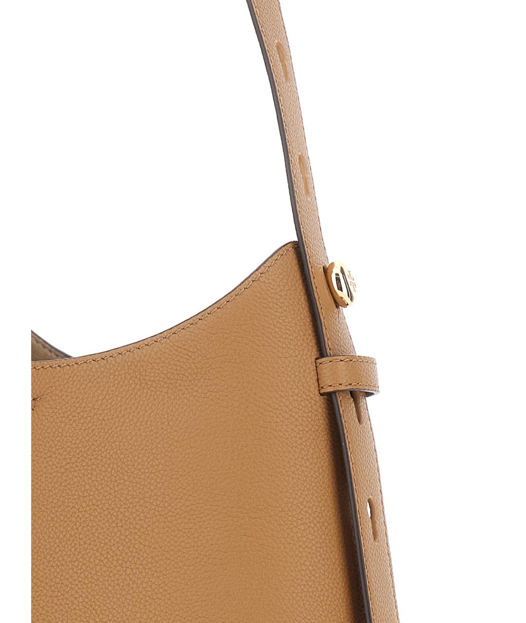 TORY BURCH Бежевая кожаная сумка через плечо, фото 3