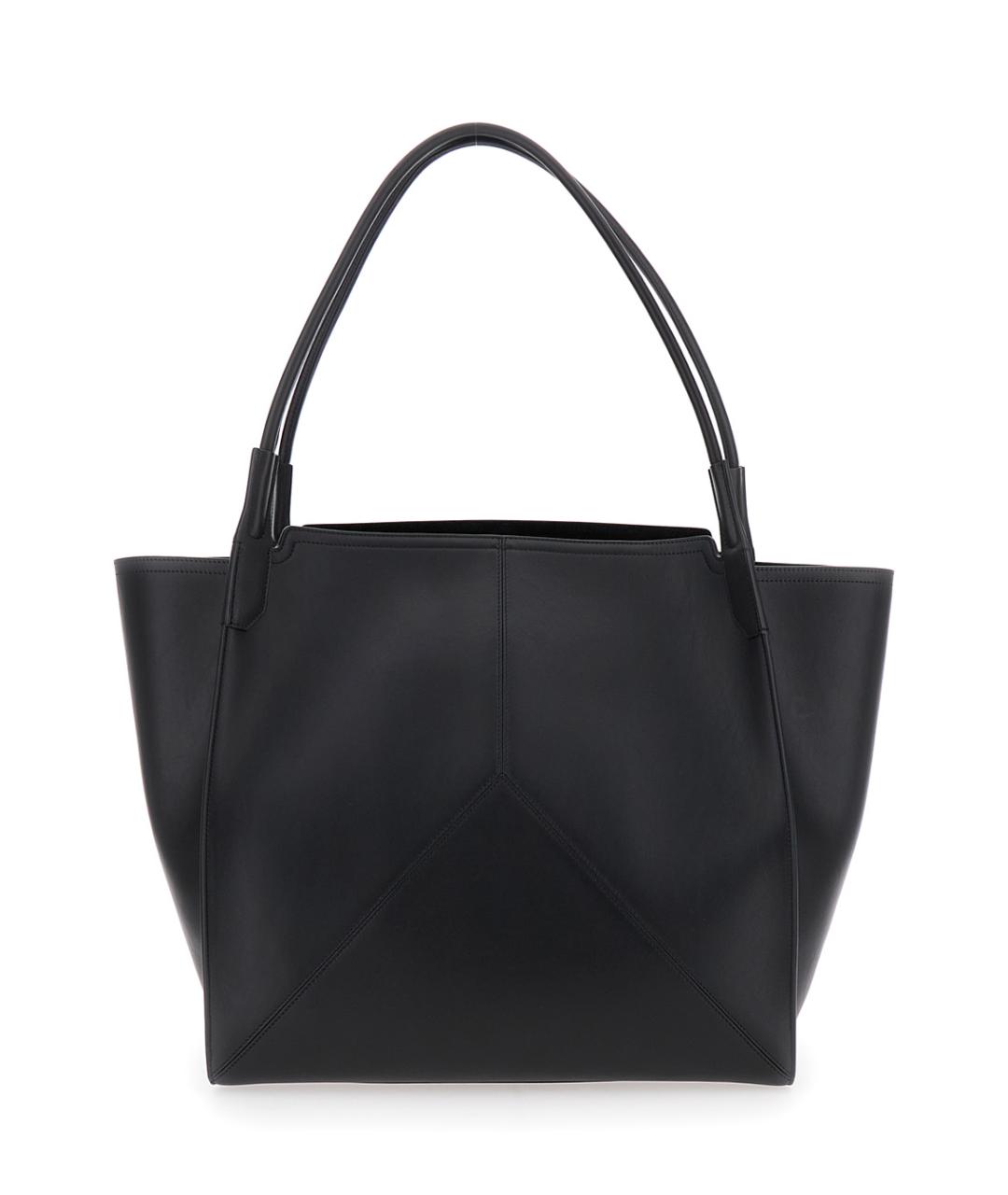 VICTORIA BECKHAM Черная кожаная сумка тоут, фото 2