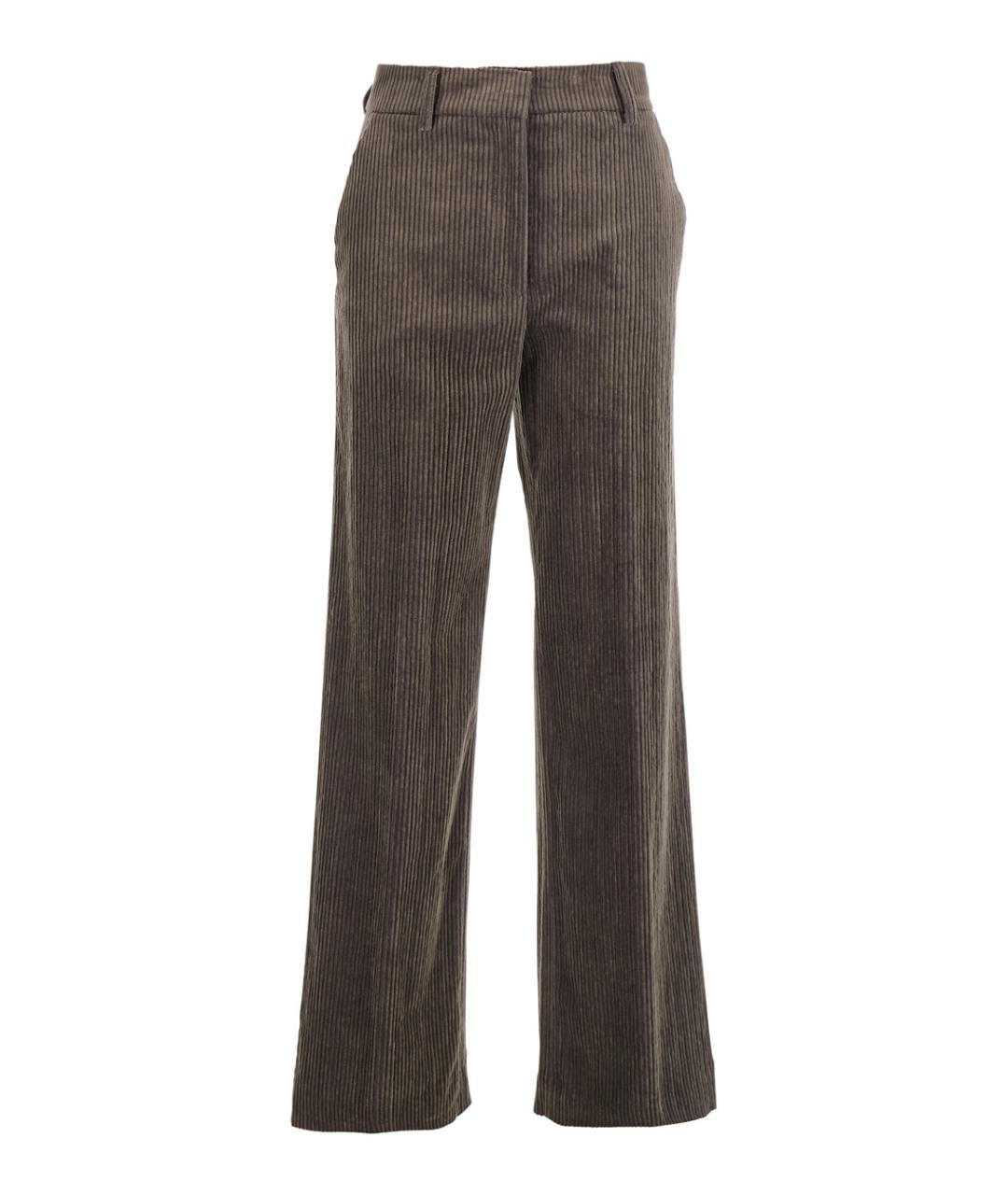 ANTONELLI Коричневые прямые брюки, фото 1