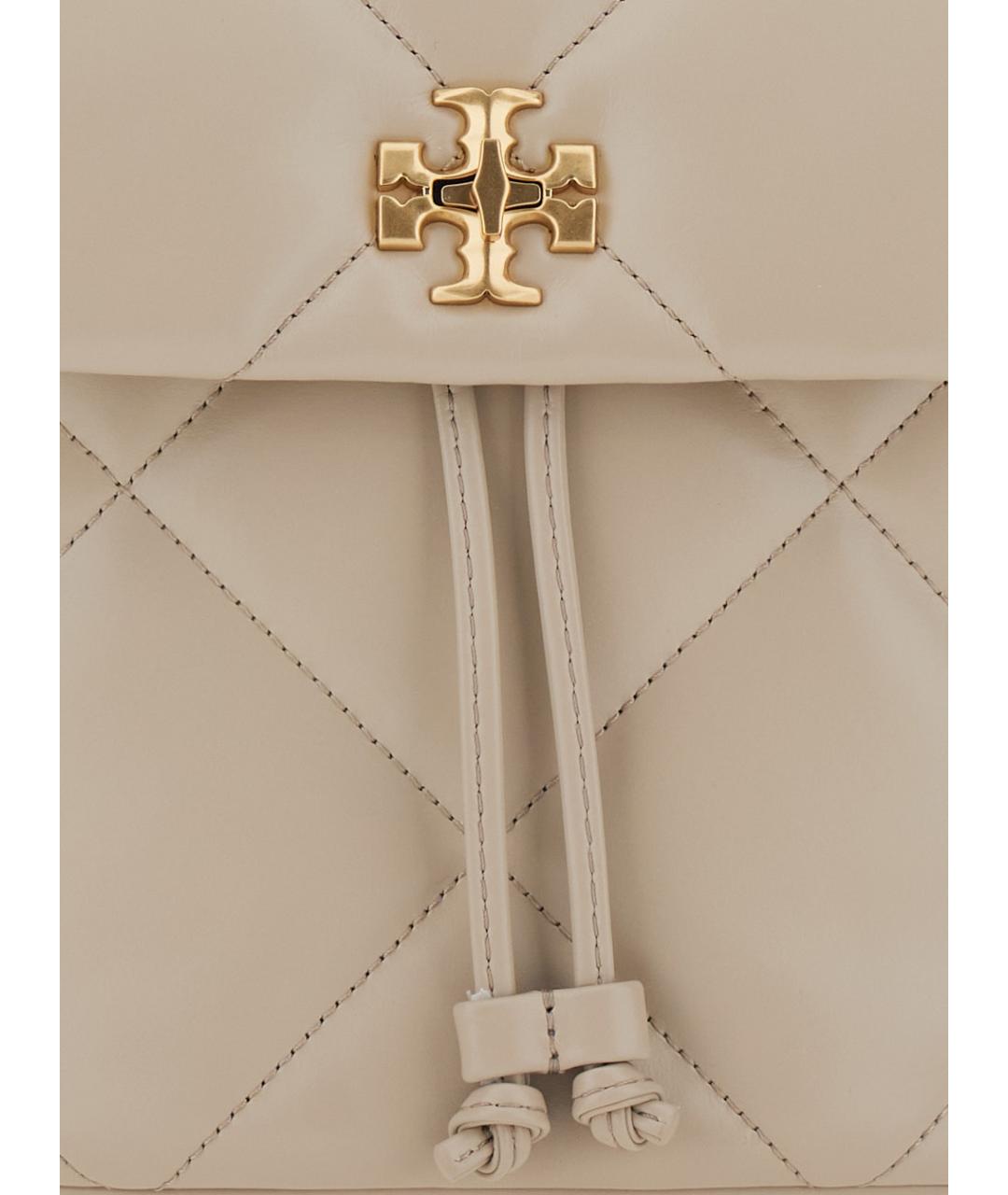 TORY BURCH Бежевый кожаный рюкзак, фото 3