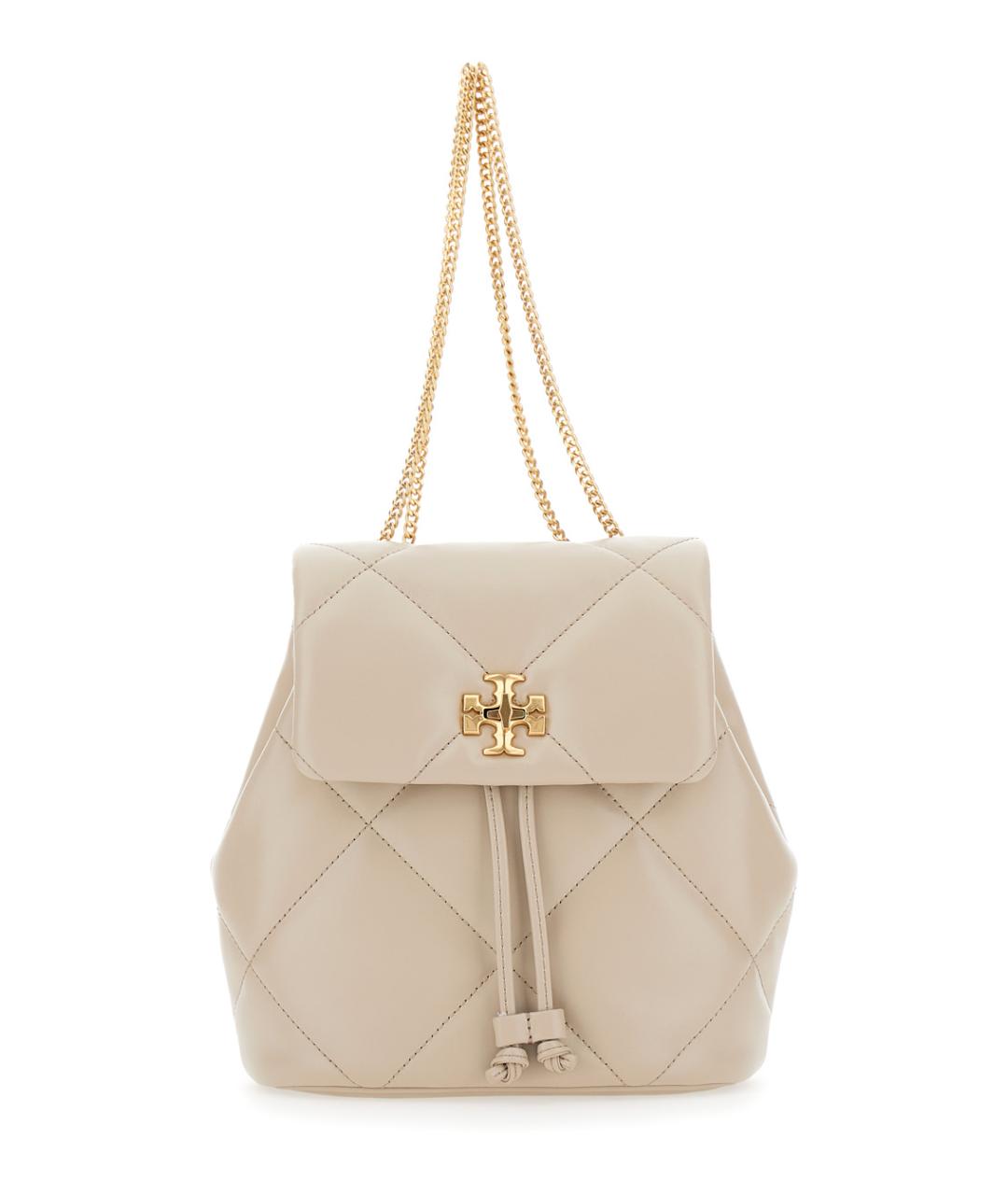 TORY BURCH Бежевый кожаный рюкзак, фото 1